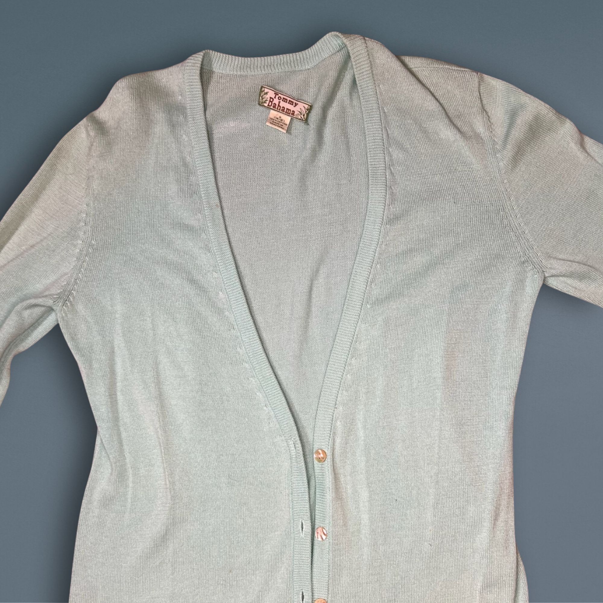 Tommy Bahama Tommy Bahama Womens Light Blue Button-Front Cardigan Sweater Size S / US 4 / IT 40 - 4 Thumbnail