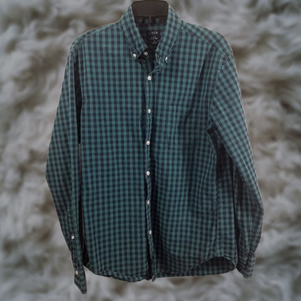 J.Crew J.Crew Shirt Slim Flex Washed Button Front Long Sleeve Size M Check Multicolor Mens Size US M / EU 48-50 / 2 - 1 Thumbnail