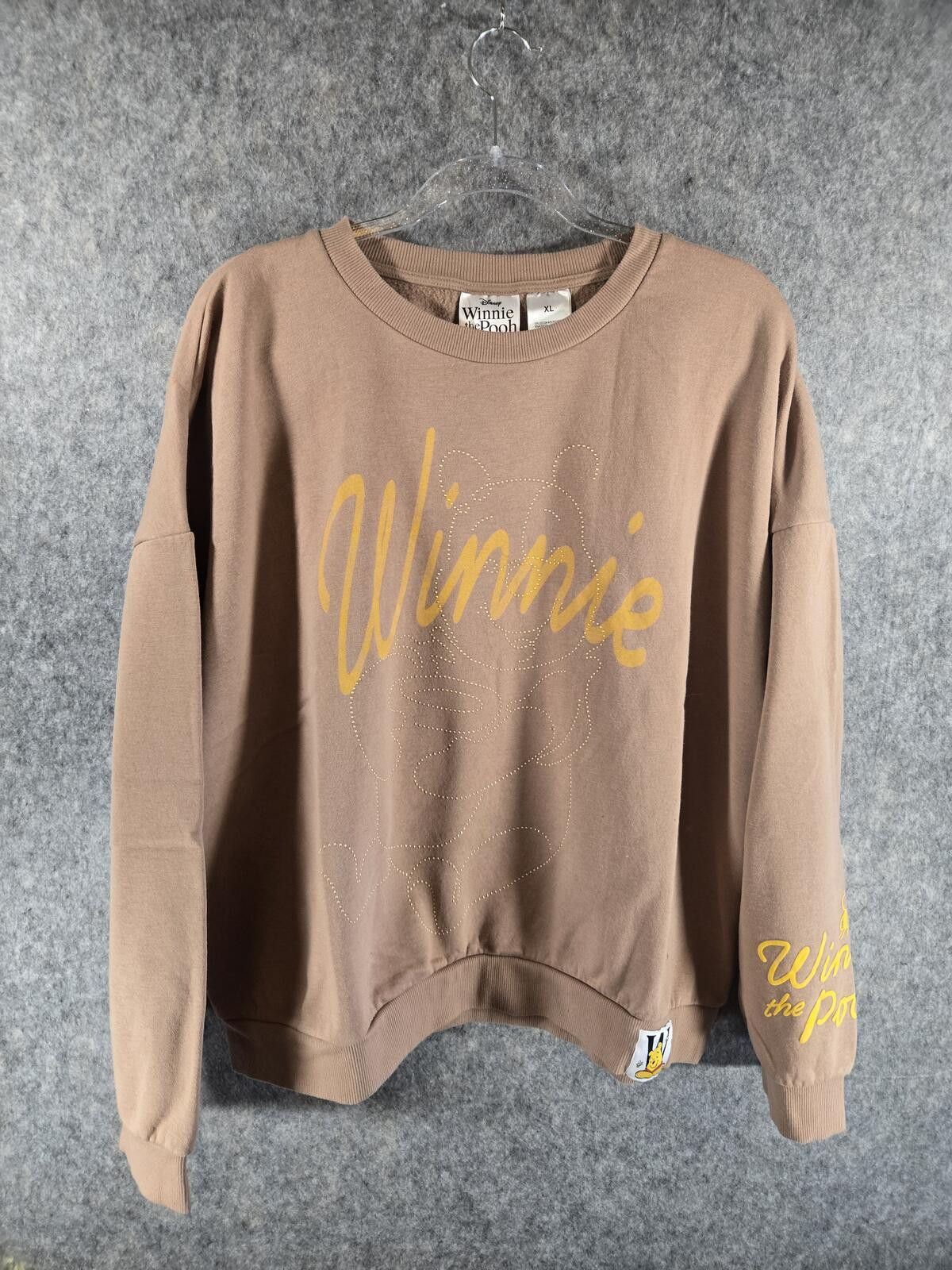 Disney Winnie The Pooh Women's Beaded Graphic Oversized Sweatshirt Size XL / US 12-14 / IT 48-50 - 1 Thumbnail