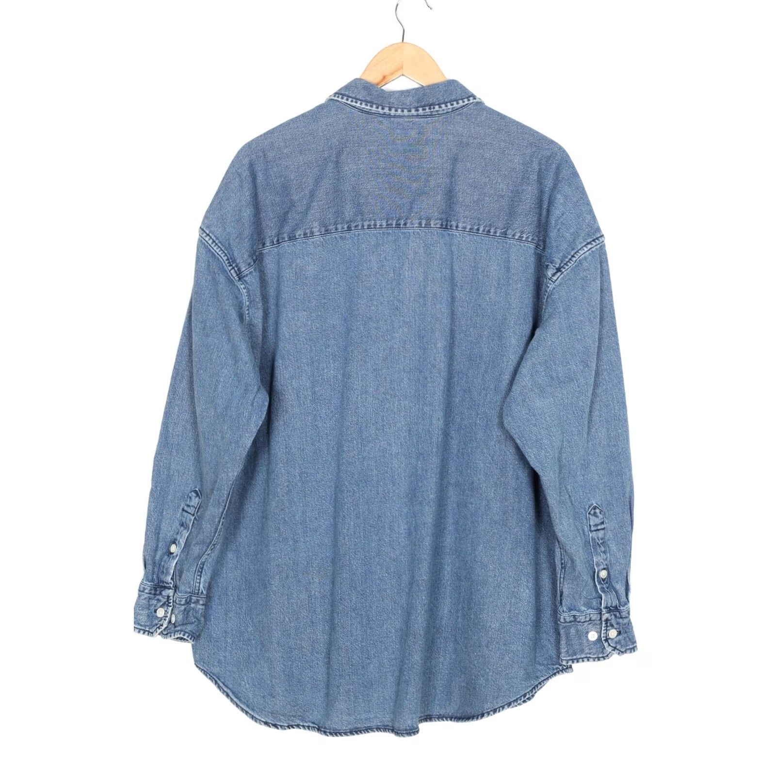 Levi's LEVI’S Denim Shirt Men Size L Oversized One Pocket Long Sleeve Blue Size US L / EU 52-54 / 3 - 3 Thumbnail