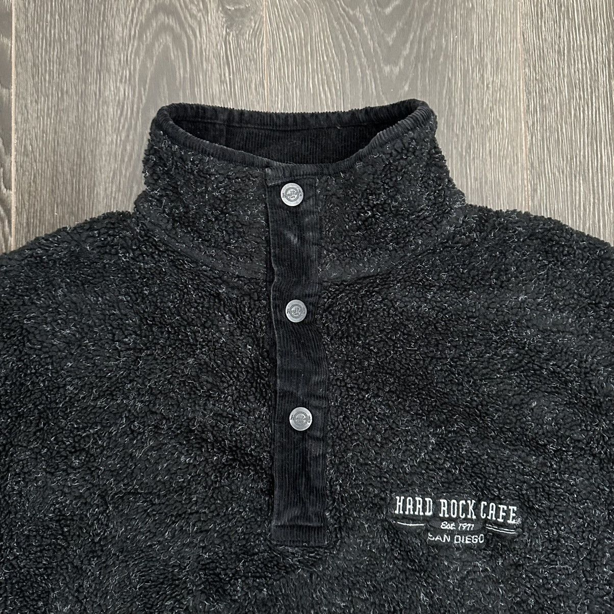 Hard Rock Cafe Rare Hard Rock Cafe Fleece Half Snap Black Pullover Size L Size US L / EU 52-54 / 3 - 3 Thumbnail