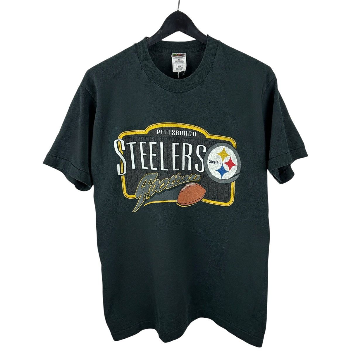 Vintage Vintage 90s Pittsburgh Steelers NFL Single Stitch Shirt Size US L / EU 52-54 / 3 - 1 Thumbnail