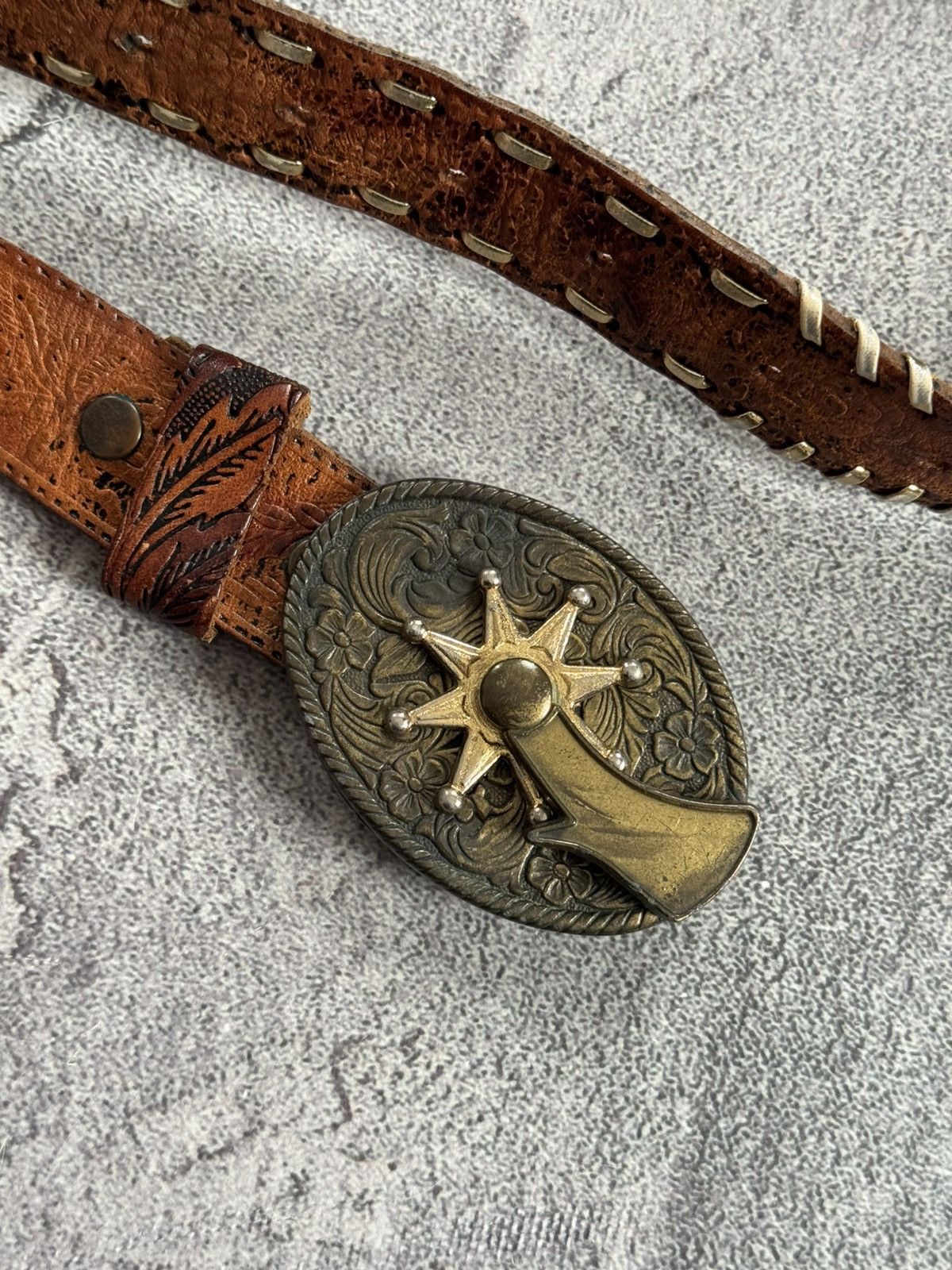 Cowboy Equipment 90s Belt vintage retro cowboy if six was nine L.G.B. Western Size ONE SIZE - 6 Thumbnail