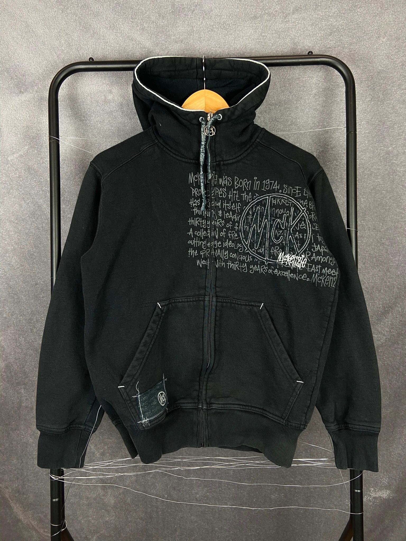 Swagger Zip Hoodie McKenzie black vintage embroidery streetwear Size US S / EU 44-46 / 1 - 1 Thumbnail