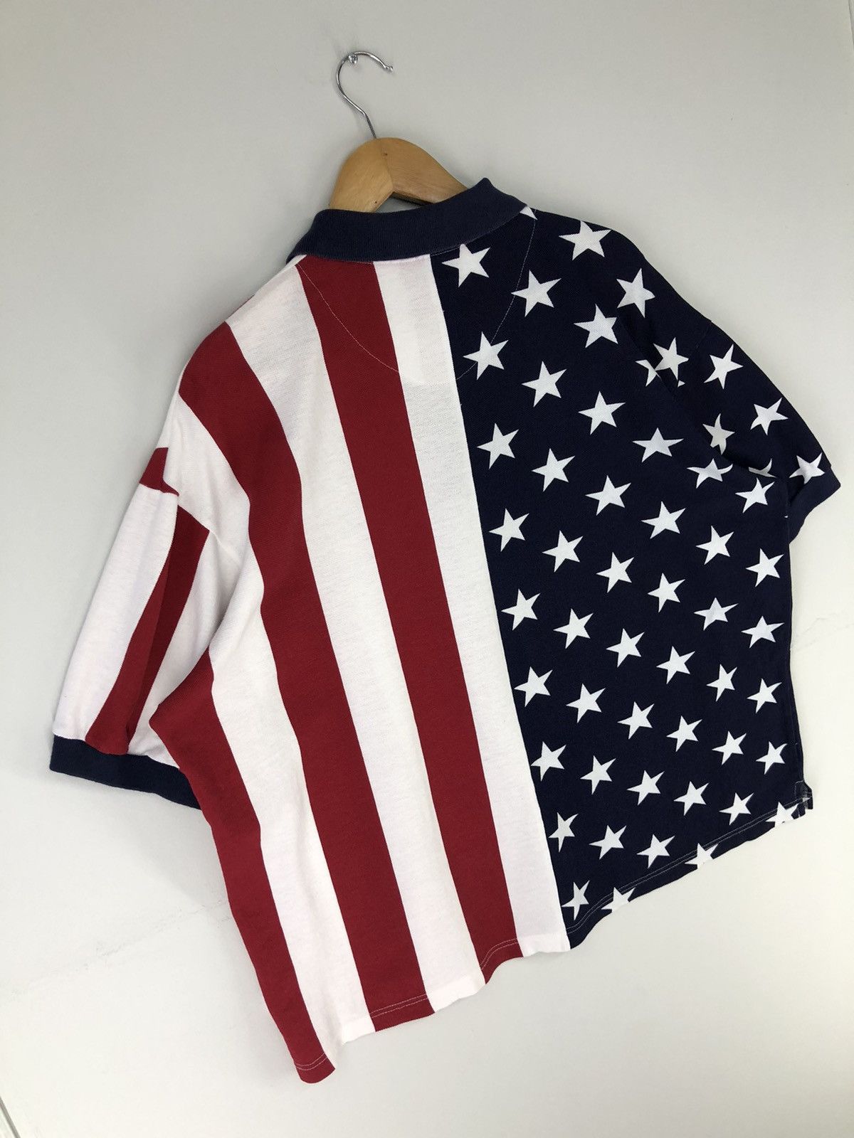 Vintage Vintage America Flag Polo Shirt Size US XXL / EU 58 / 5 - 11 Thumbnail