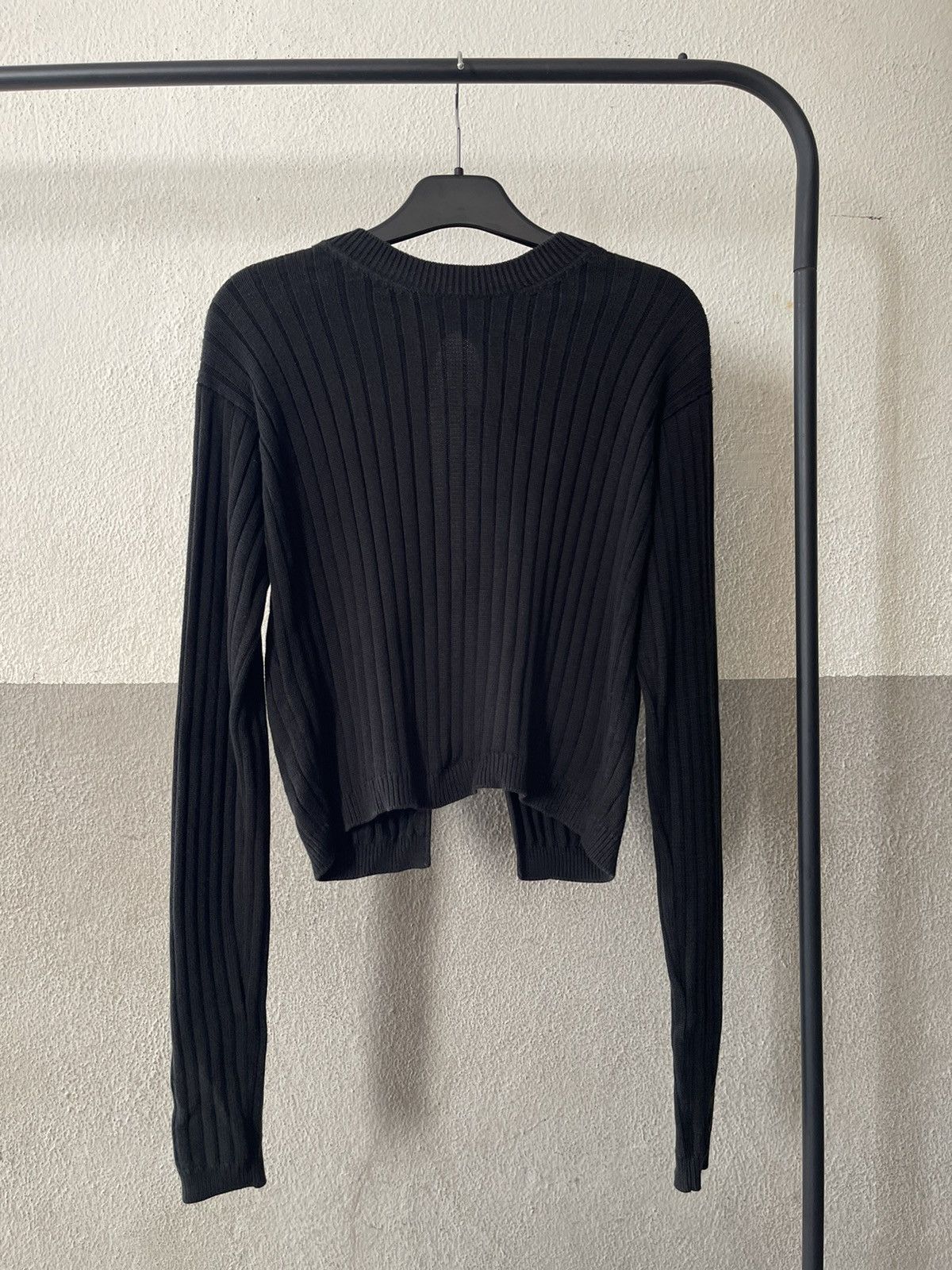Prada Prada Open Back Black Ribbed Knit Top Size M / US 6-8 / IT 42-44 - 1 Thumbnail