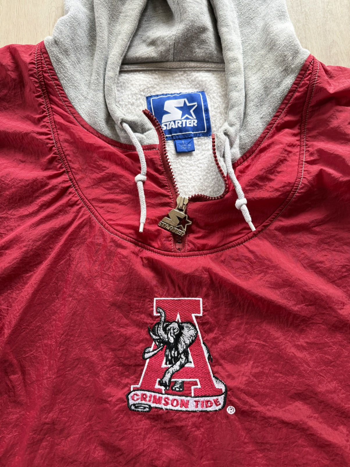 Starter Vintage 90s Alabama Crimson Tide Starter Pullover Sz L Size US L / EU 52-54 / 3 - 4 Thumbnail