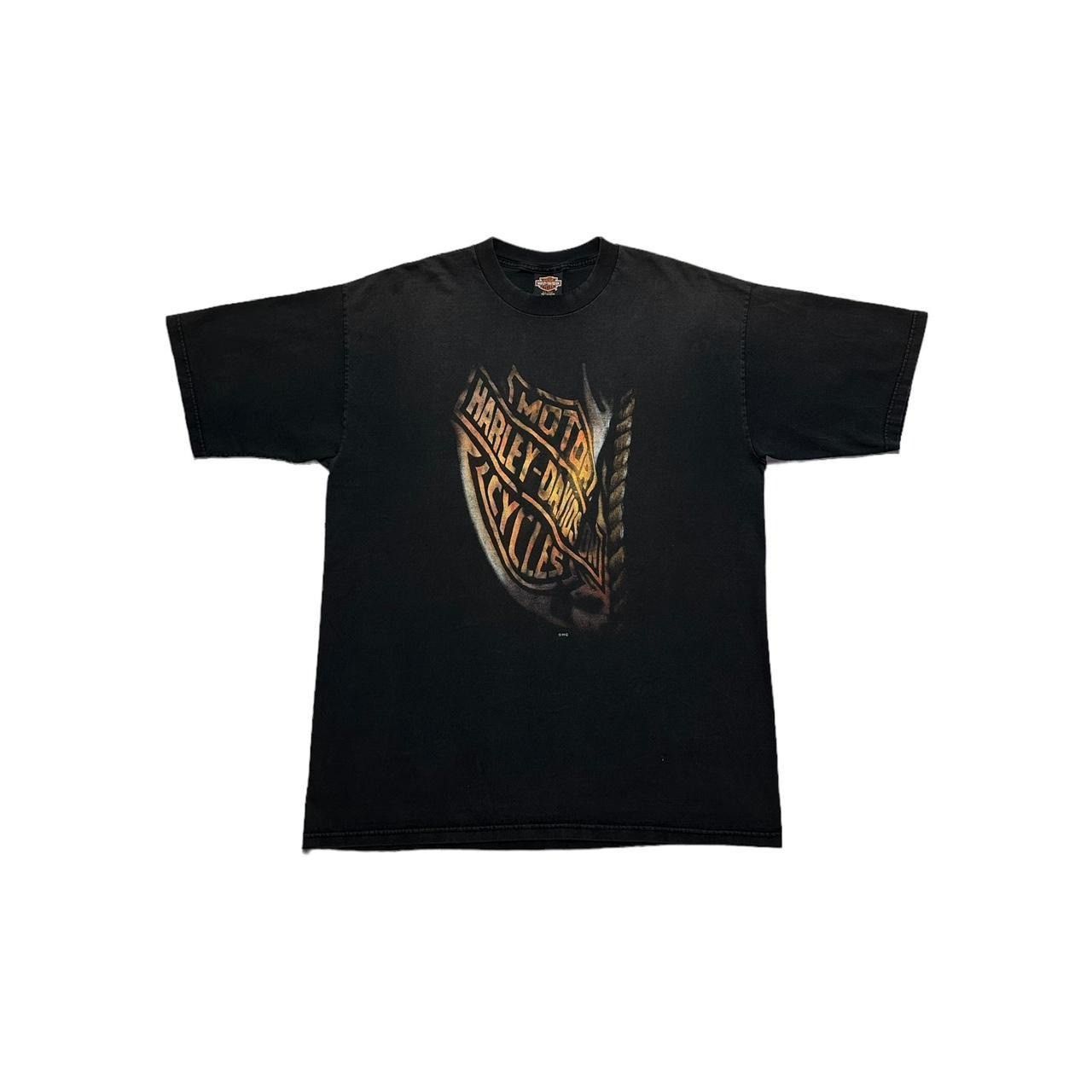 Harley Davidson × Vintage Vintage Harley Davidson Cancun Mexico Flames T-Shirt Size US XL / EU 56 / 4 - 1 Thumbnail