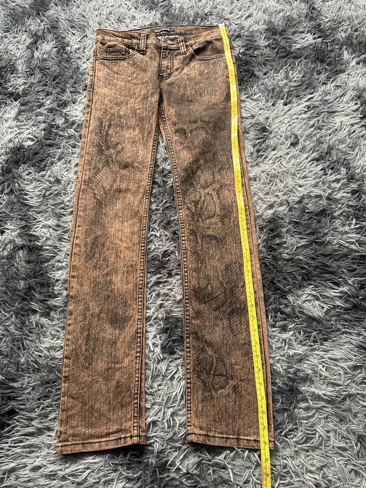 If Six Was Nine Y2k Black Varia mudmax snakeskin goth denim Size US 30 / EU 46 - 17 Thumbnail