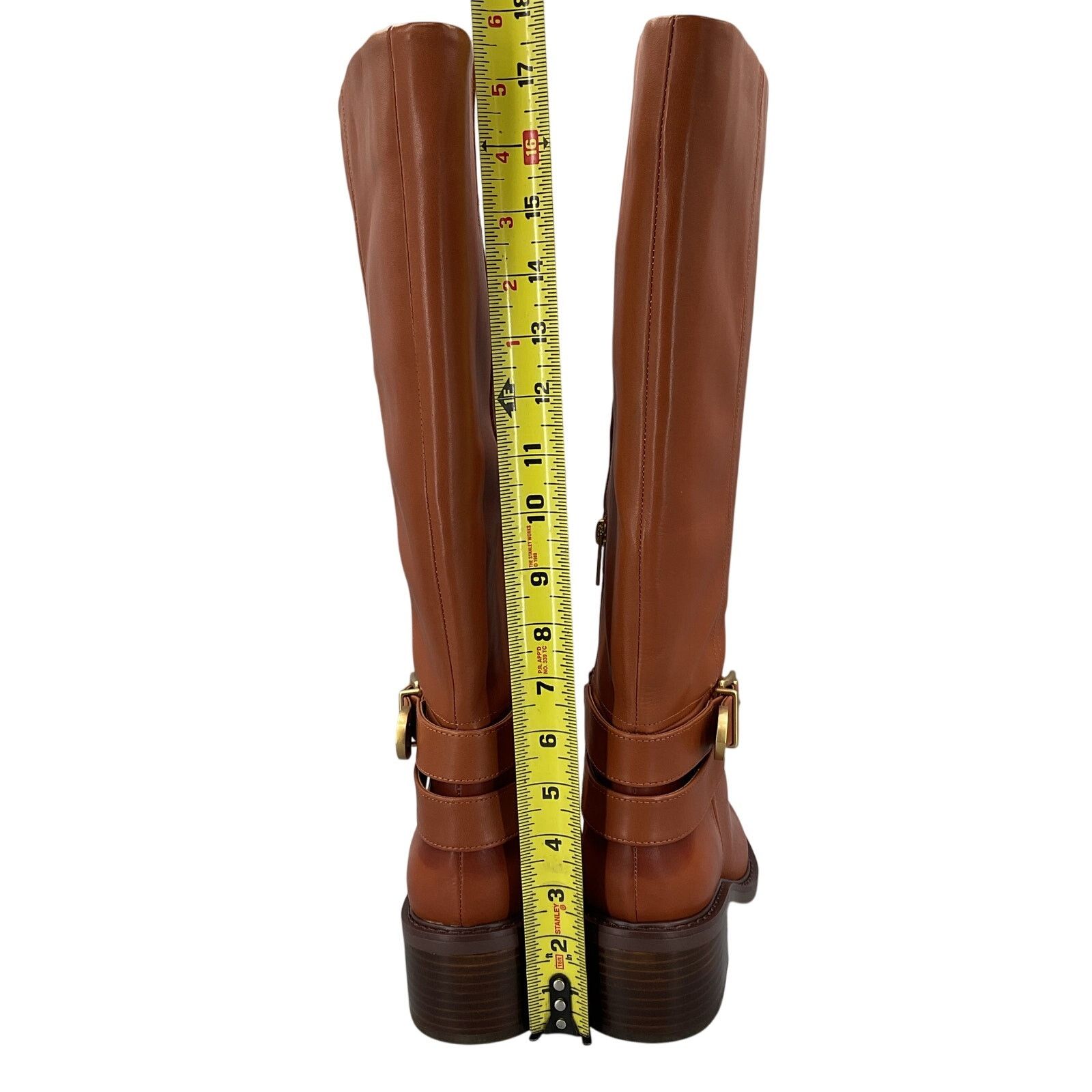 Vince Camuto Vince Camuto Women Gini Buckled Riding Boot Brown Size 7W XC Size US 7 / IT 37 - 4 Thumbnail