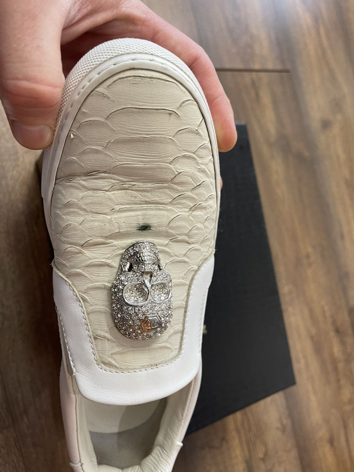 Philipp Plein Philipp Plein Skull Slip-On Sneakers EU38 White Size US 7 / IT 37 - 14 Thumbnail