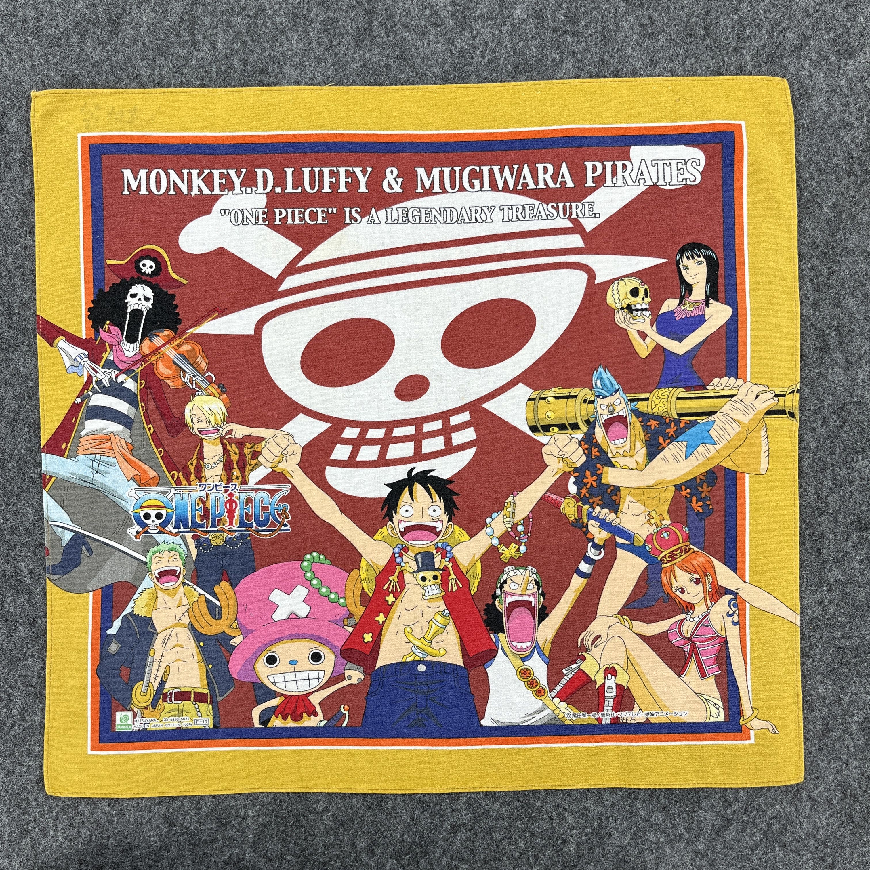 Anime × One Piece × Vintage One Piece Handkerchief / Bandana / Neckerchief B185 Size ONE SIZE - 1 Thumbnail