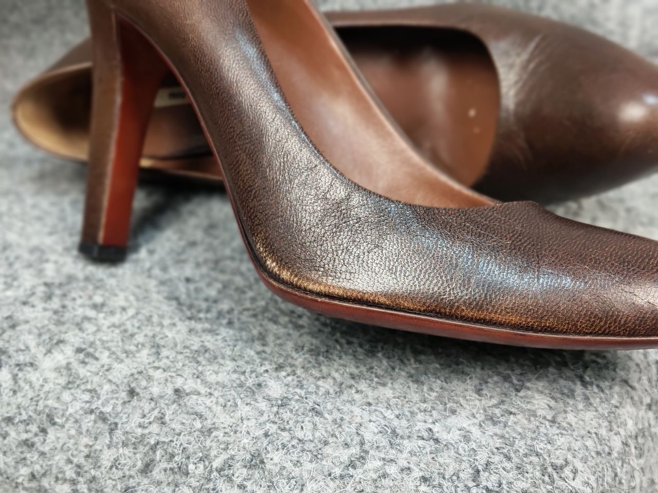 Miu Miu Vintage Luxurious Miu Miu Design Leather Brown Retro Heels Size US 9 / IT 39 - 15 Thumbnail