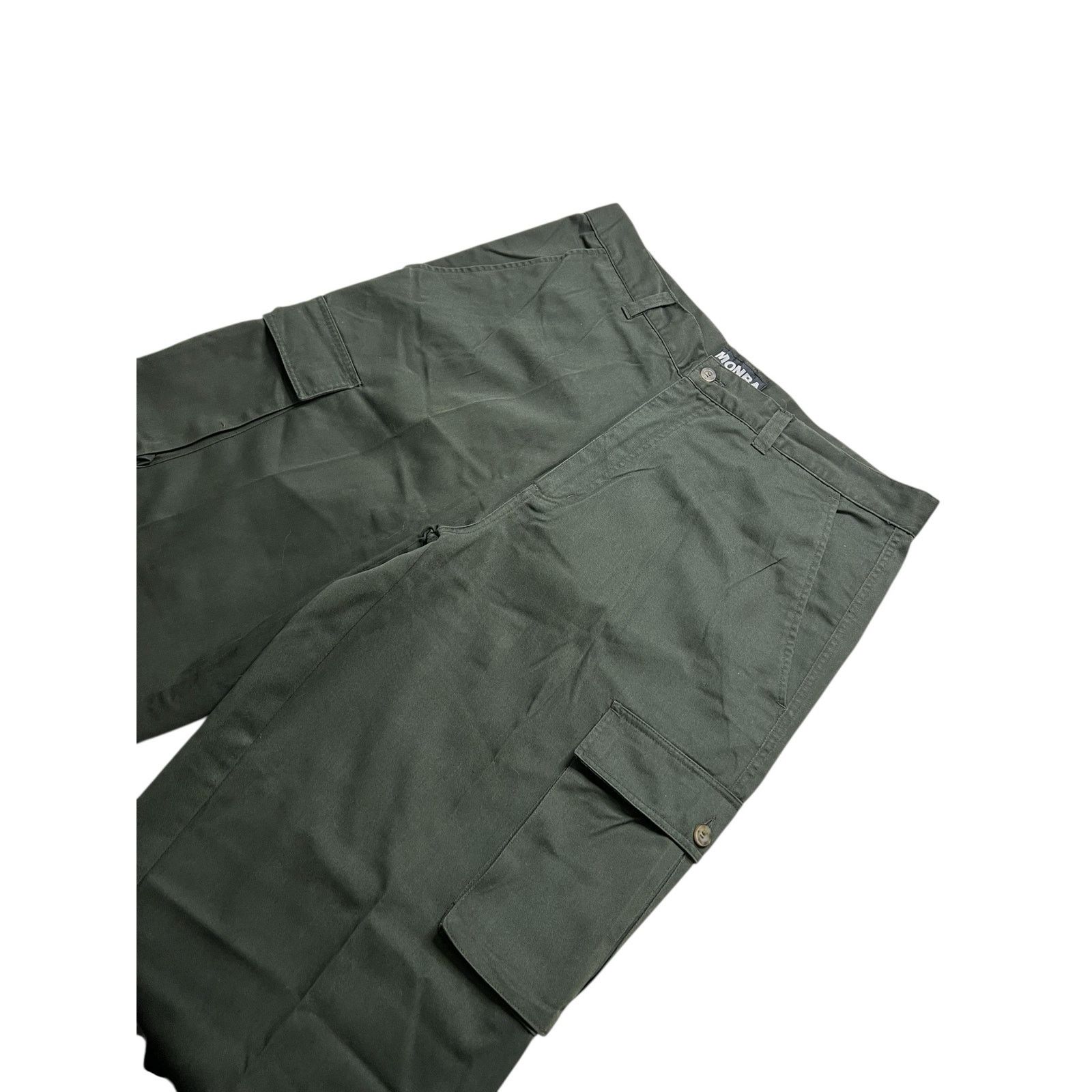 Vintage Vintage 90s Monba Cargo Pants Green 38 actual 36x30 baggy Size US 38 / EU 54 - 8 Thumbnail