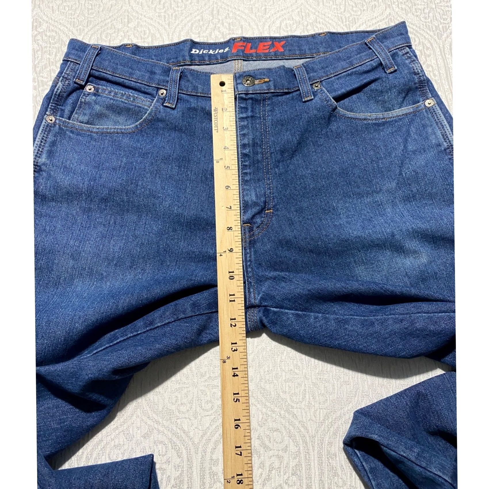 Dickies Dickies FLEX Tough Max Relaxed Straight Carpenter Jeans Blue Mens 34x32 W6D1755 Size US 34 / EU 50 - 5 Thumbnail