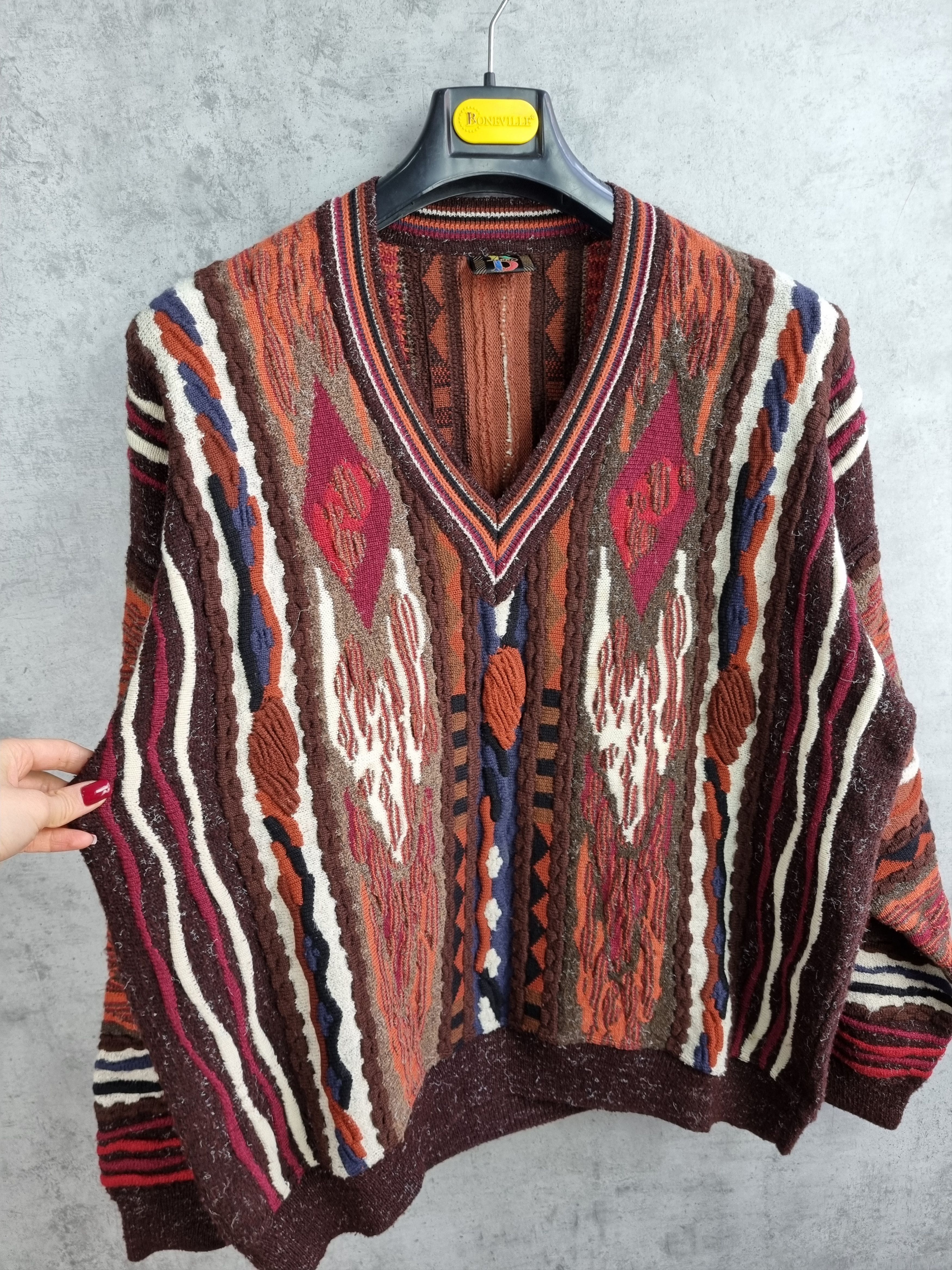 Vintage Baffo Coogi Knitted Sweater Carlo Colucci Style Size US L / EU 52-54 / 3 - 3 Thumbnail