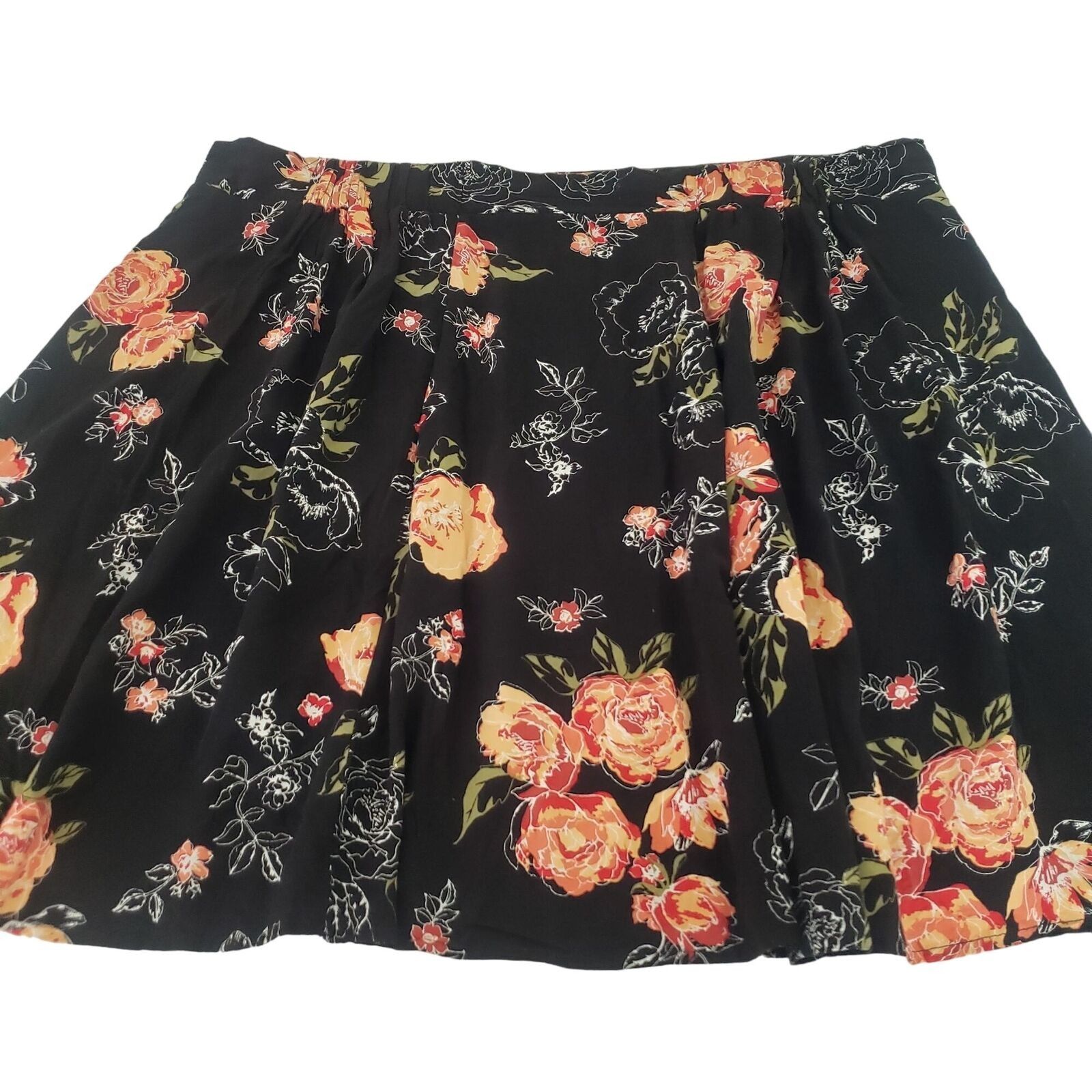 Torrid Torrid Floral Challis Hi Low Skirt Womens Plus Size 3X Black Size 30" / US 8 / IT 44 - 6 Thumbnail