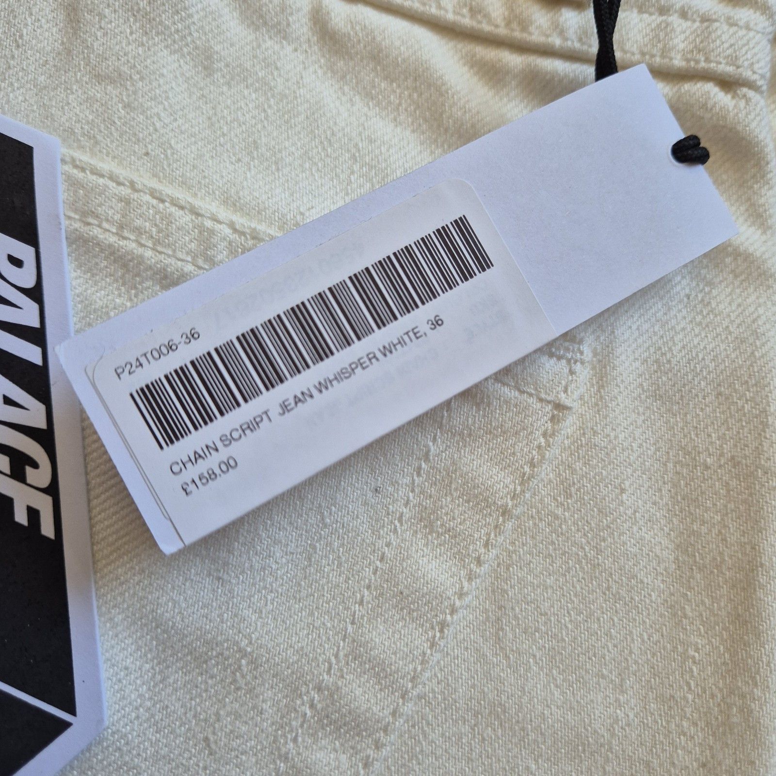 Palace Palace Chain Script Jean Whisper White 36 Brand New SS23 Size US 36 / EU 52 - 5 Thumbnail