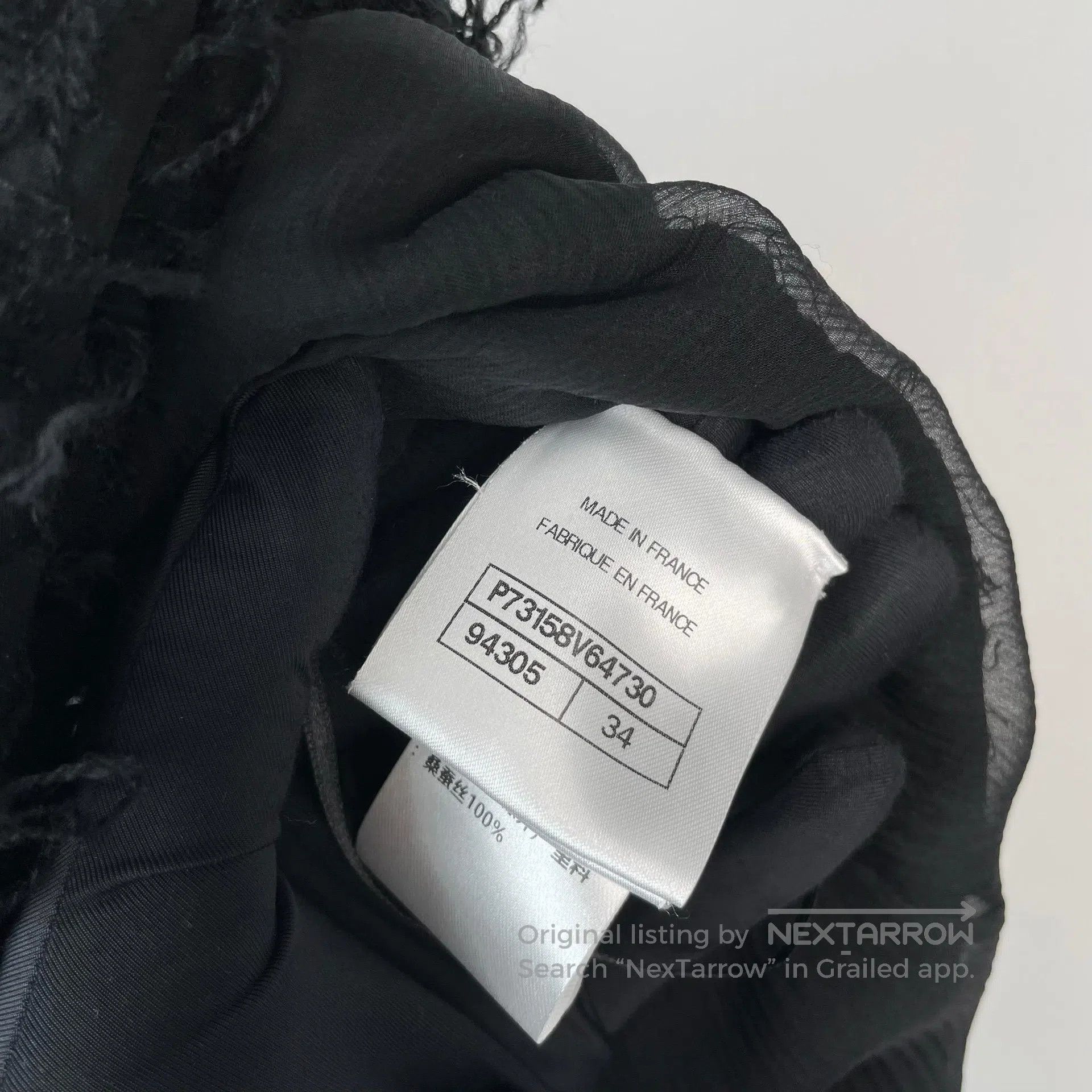 Chanel Chanel Black Lace Diamond Button Thin Coat| Size XXS / US 00 / IT 34 - 8 Thumbnail