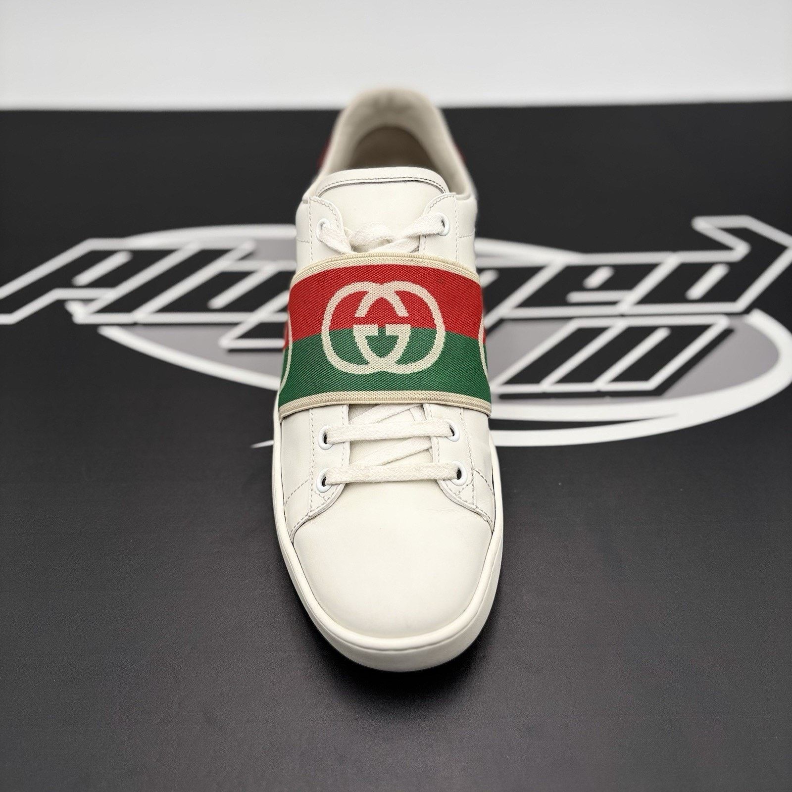 Gucci Gucci Ace Web 'Interlocking G - White Red Green ‘ | GOOD! Size US 7 / IT 37 - 5 Thumbnail