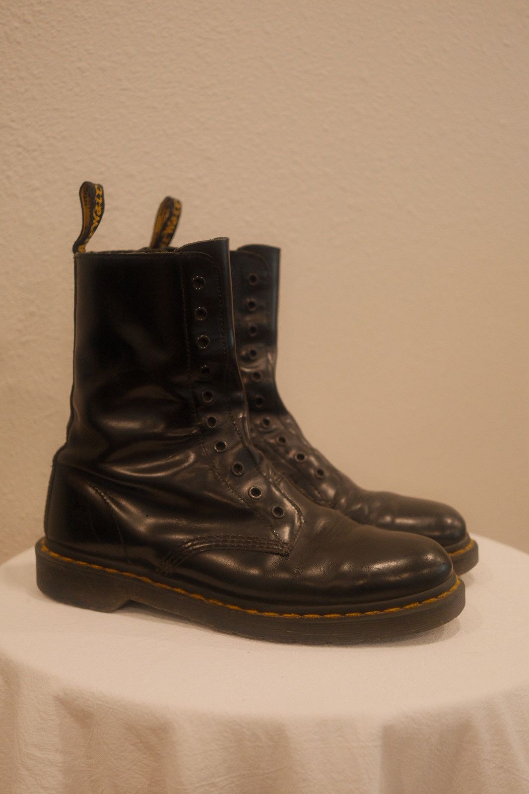 vetements x doc martens Border Line Leather Boots