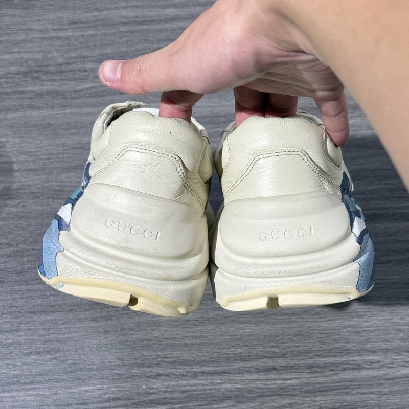 Gucci Gucci Rhyton Wave Print Low-Top Dad Sneakers - Size US 7.5 / EU 40-41 - 3 Thumbnail
