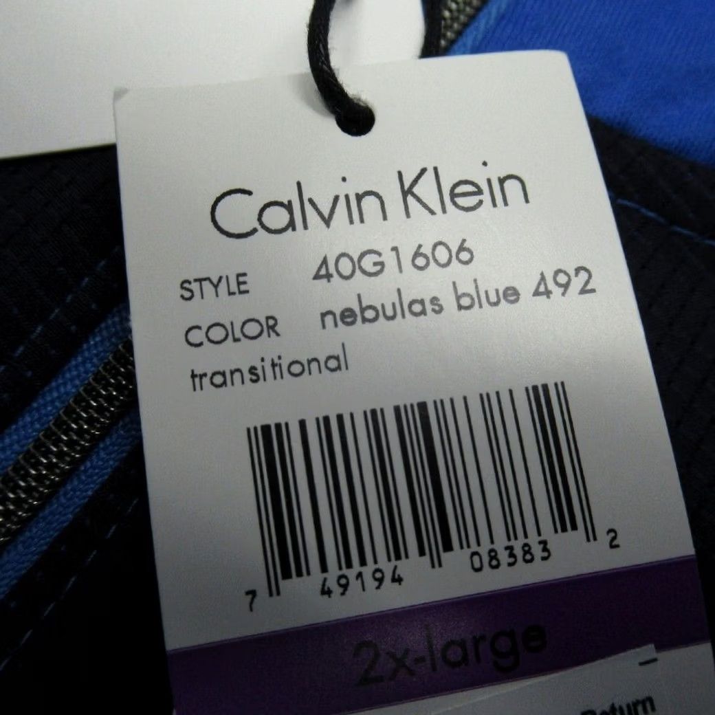 Calvin Klein Calvin Klein Shirt Men XXL Blue Liquid Touch Pullover Long Sleeve Casual 1/4 Zip Mock Neck Colorblock Lightweight Breathable Size US XXL / EU 58 / 5 - 5 Thumbnail