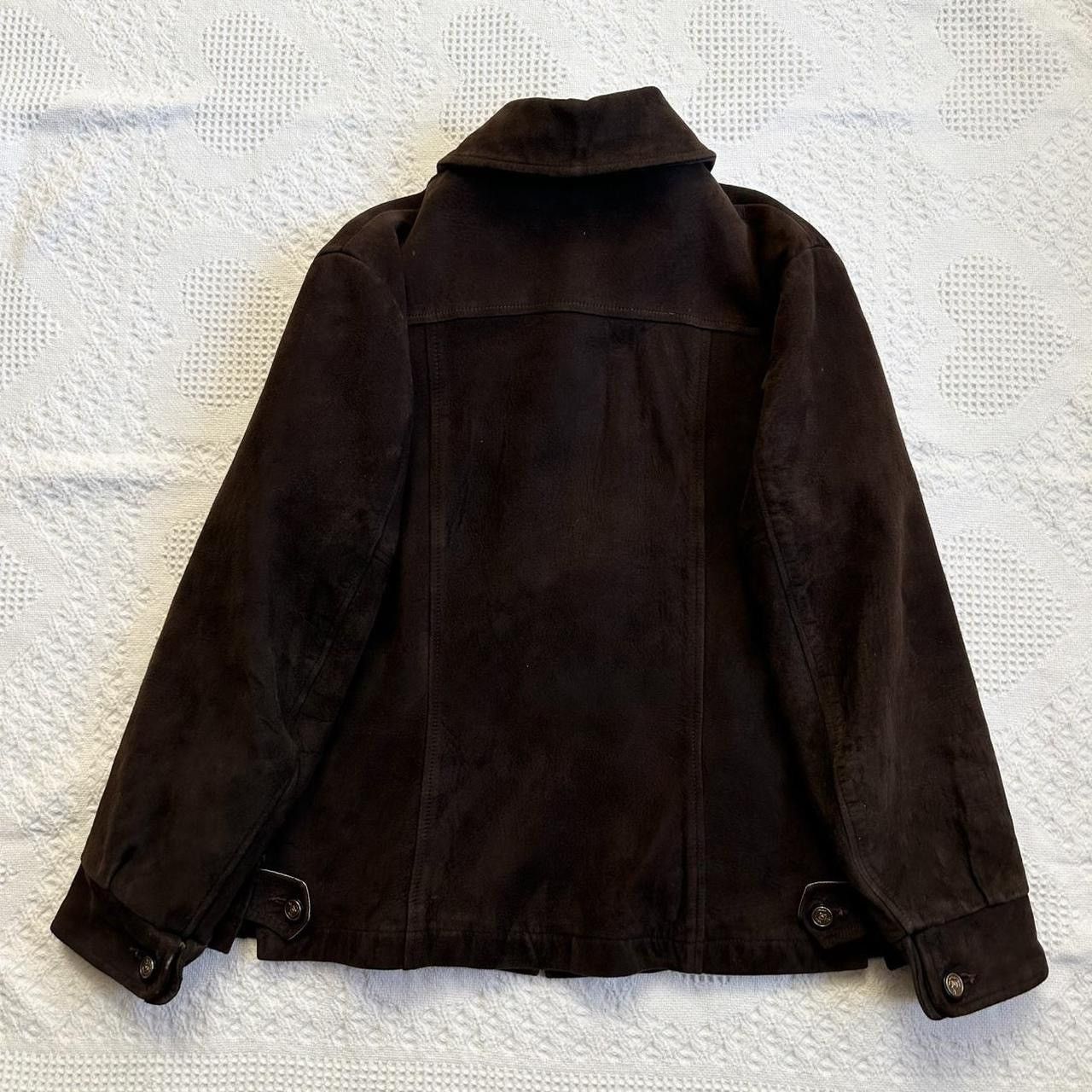 Other Vintage Leather Suede Jacket Coat Womens Large Brown Western Size L / US 10 / IT 46 - 2 Thumbnail