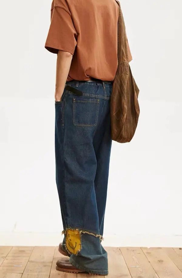 VIBE Straight-leg jeans with retro patchwork design Size US 32 / EU 48 - 5 Thumbnail