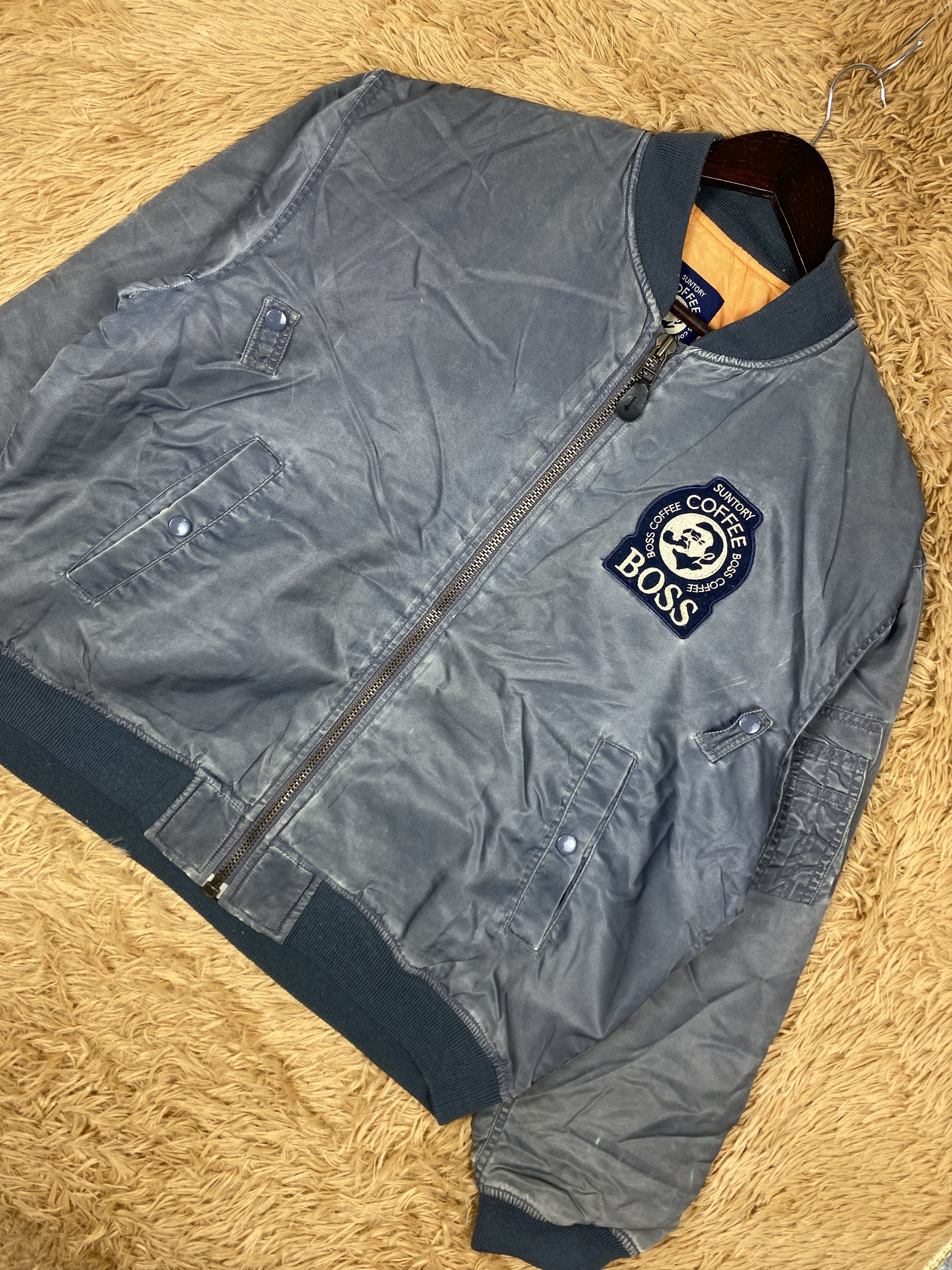 Japanese Brand Vintage Suntory Boss Coffee Bombers Jacket DJ0772 Size US M / EU 48-50 / 2 - 2 Thumbnail