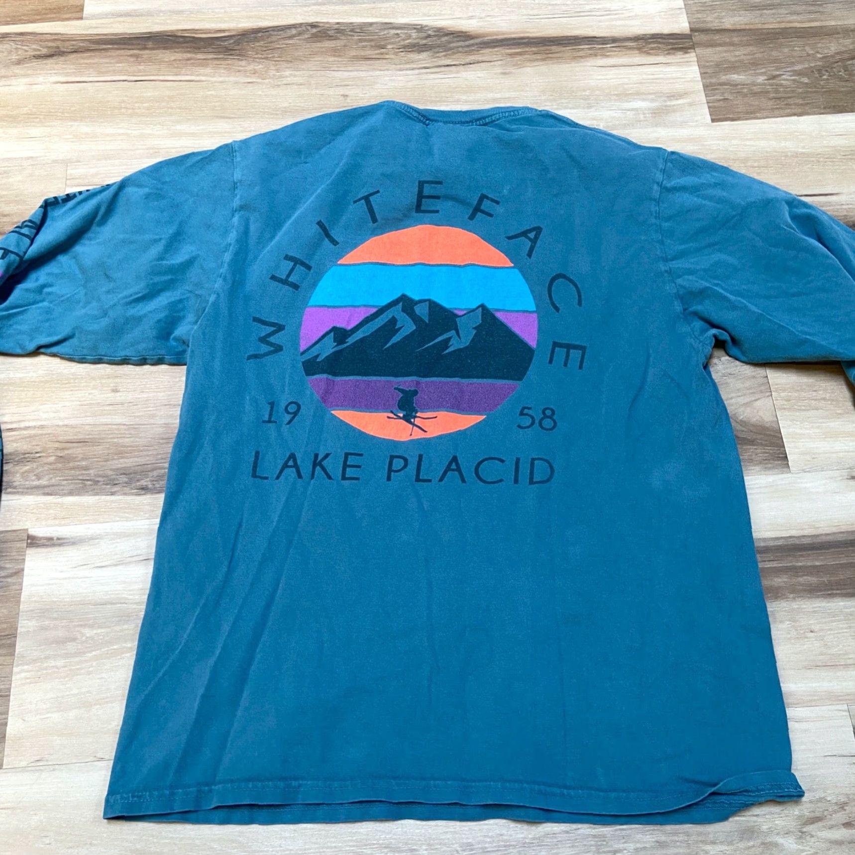 Vintage VINTAGE Whiteface Lake Placid Shirt Mens Small Blue 84 Long Sleeve Crewneck Tee Skiing Size US S / EU 44-46 / 1 - 7 Thumbnail