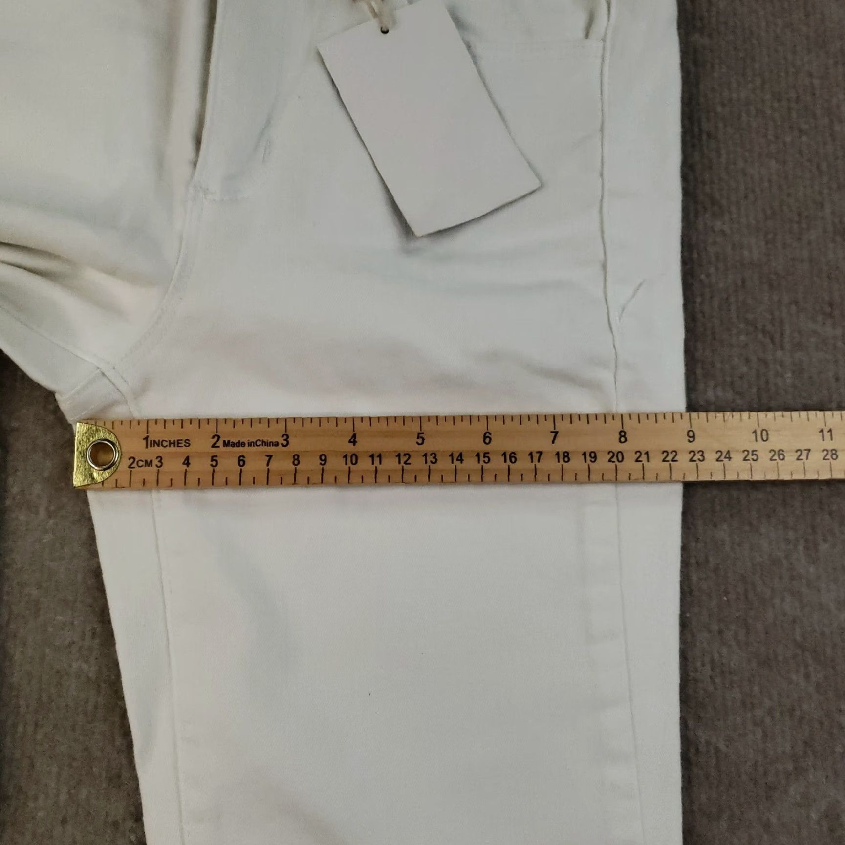 Vintage CELLO White Skinny Jeans Womens Size 7 Mid Rise Stretch Denim Casual Size 28" / US 6 / IT 42 - 4 Thumbnail