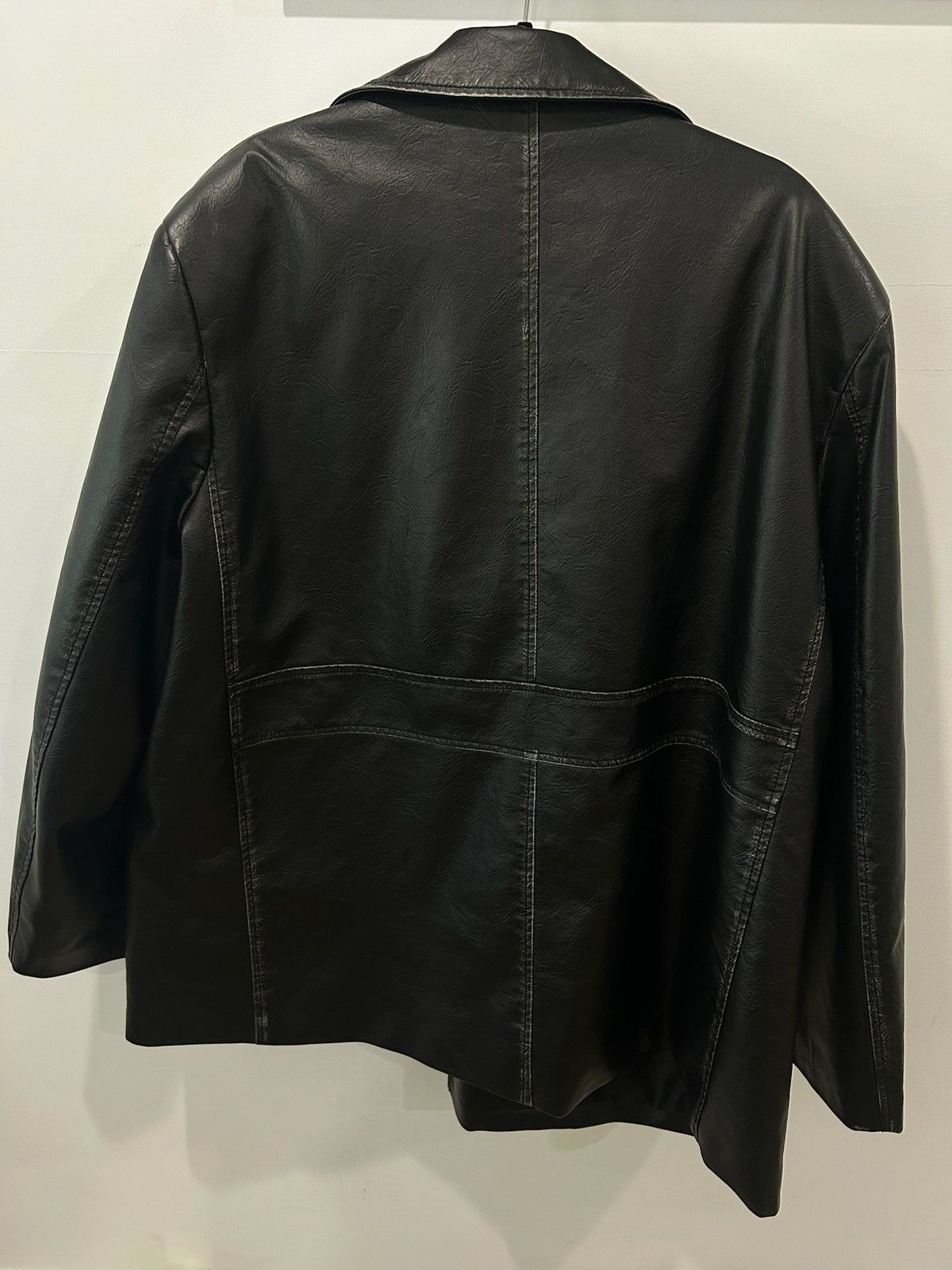 Zara Zara Leather Blazer Size US XL / EU 56 / 4 - 2 Thumbnail