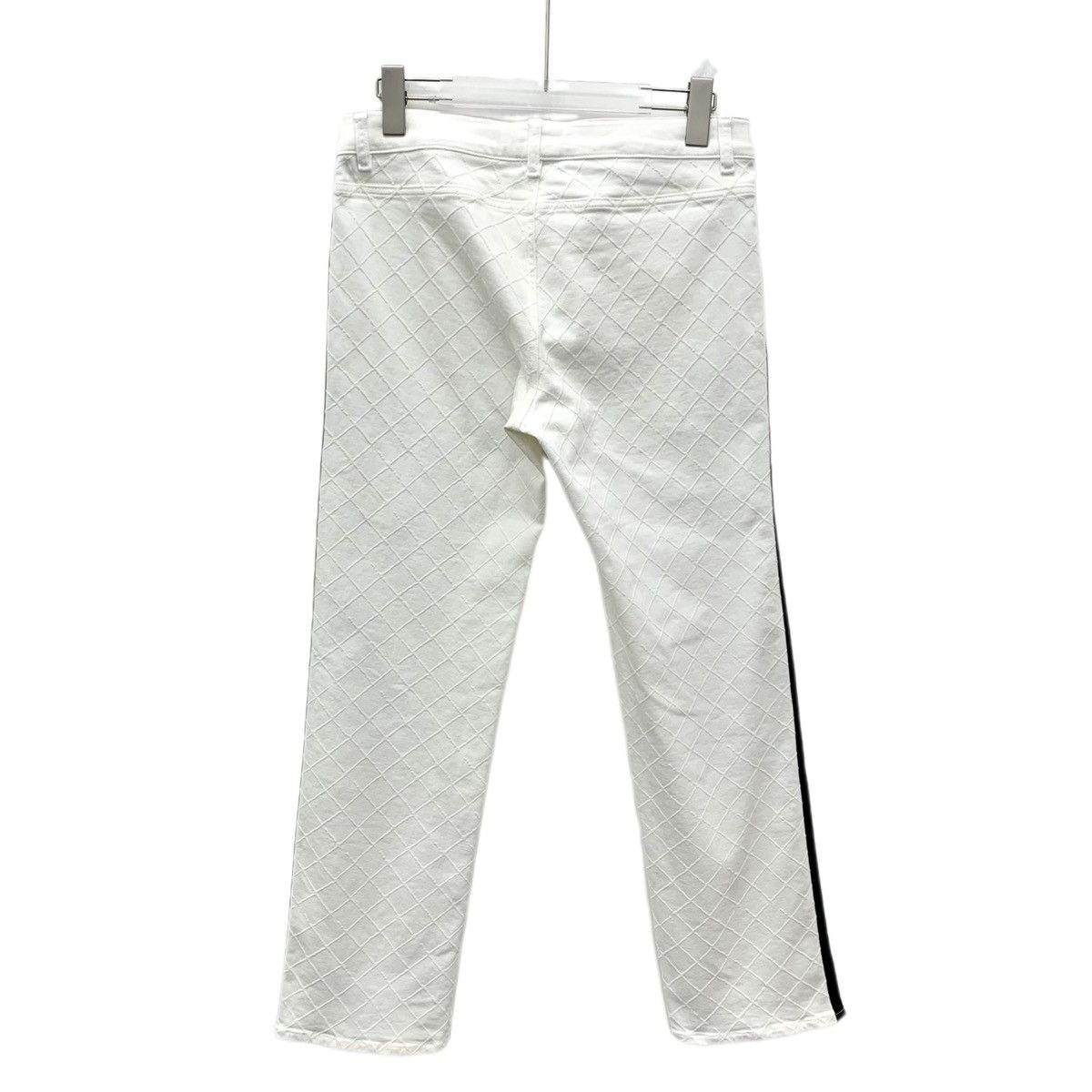 Chanel Chanel White Quilted Cotton Denim Pants K26WX Size 26" / US 2 / IT 38 - 2 Thumbnail