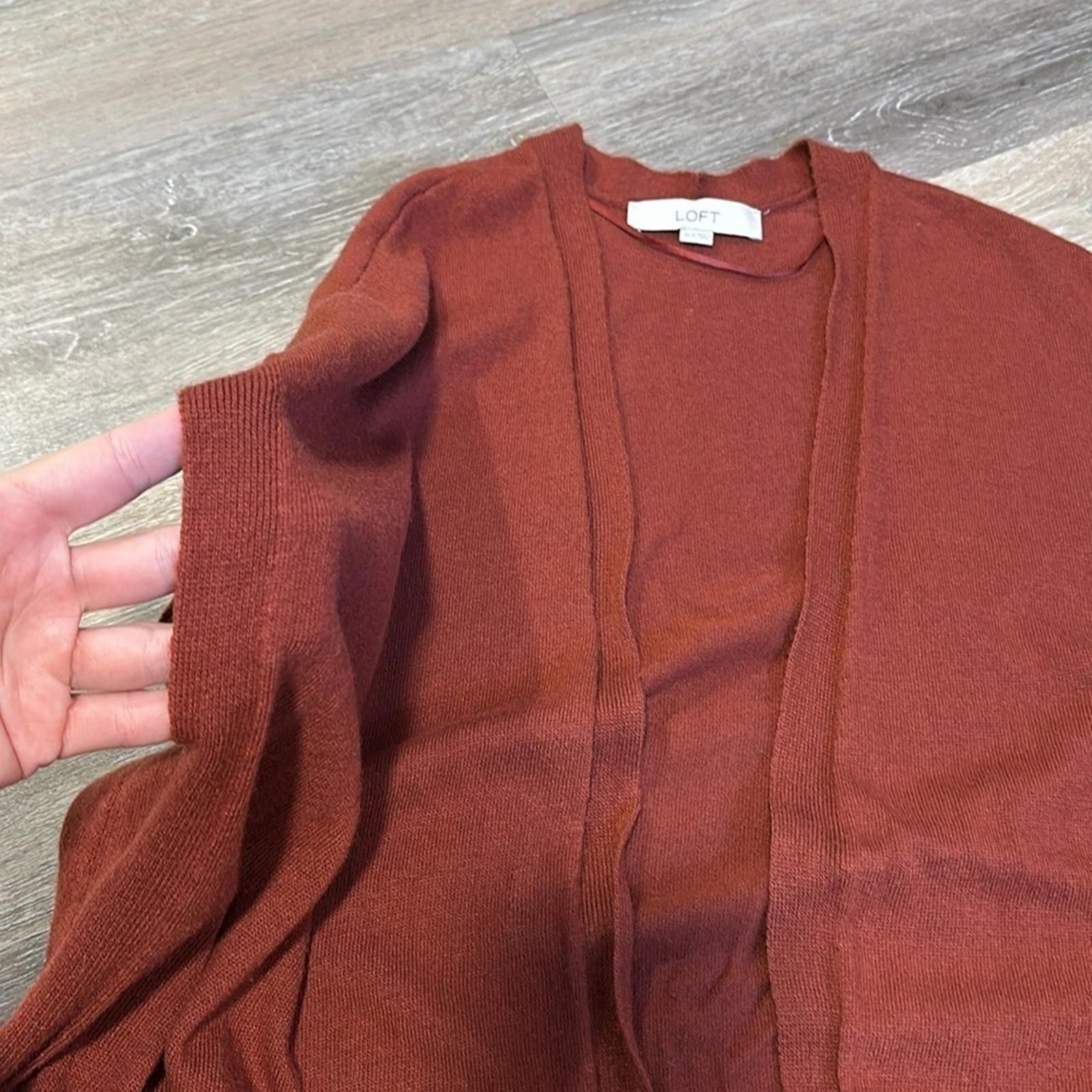 Other LOFT Small Wool Blend fishermancore Sweater Vest Wrap EUC Size S / US 4 / IT 40 - 3 Thumbnail