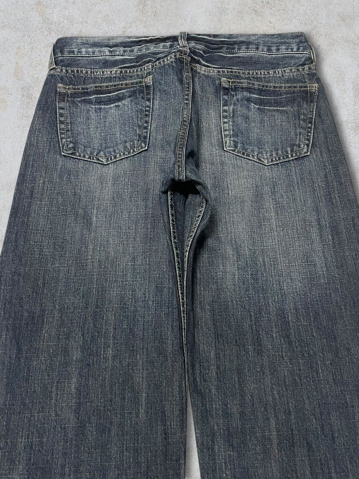 Skull Jeans by an Alchemist Vintage Japanese Skull Cross Printed Distressed Washed Jeans Size US 32 / EU 48 - 7 Thumbnail