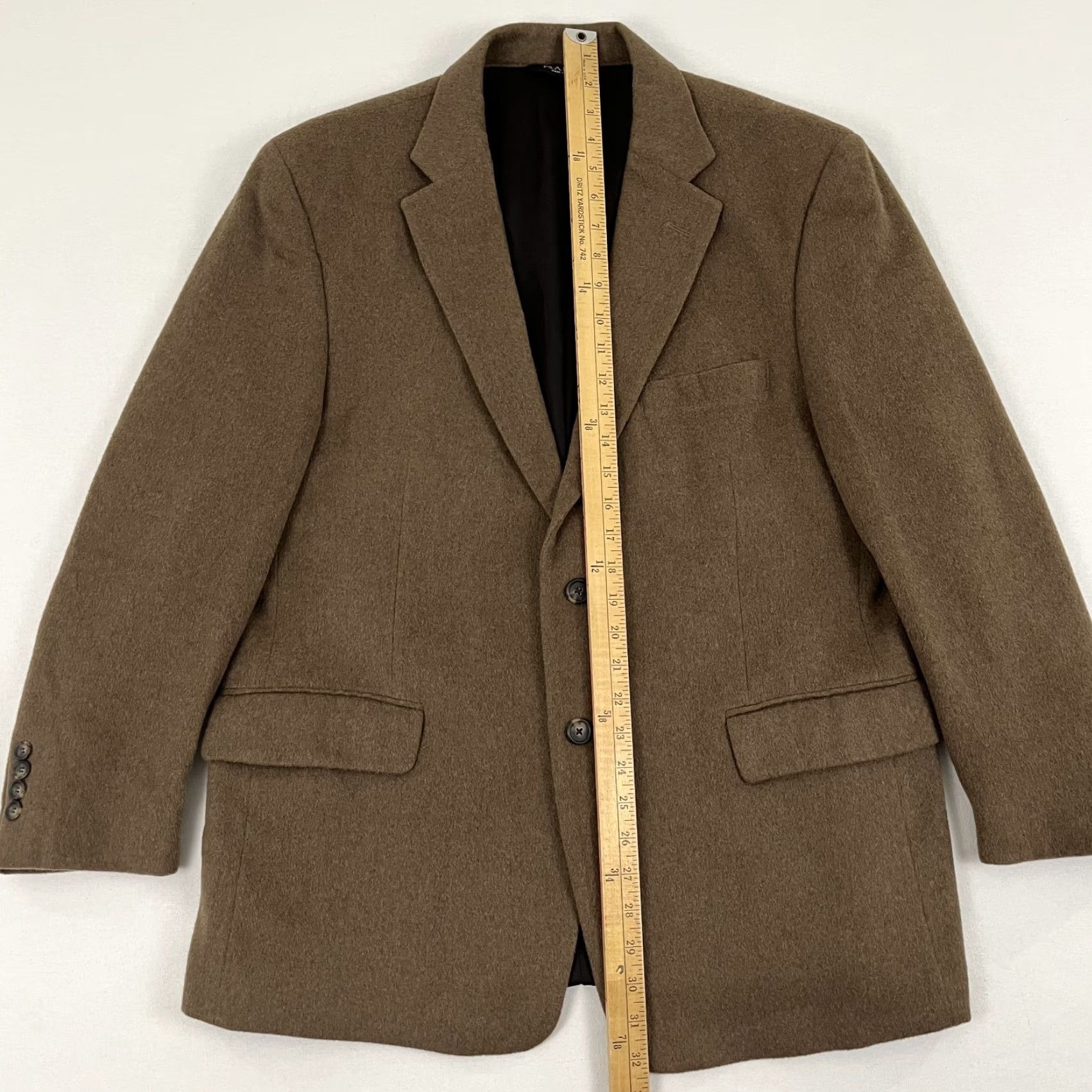 Jos. A. Bank Jos. A. Bank Travelers Blazer Mens 44 S Brown Camel Hair Sports Coat Jacket Preppy Size 44R - 5 Thumbnail