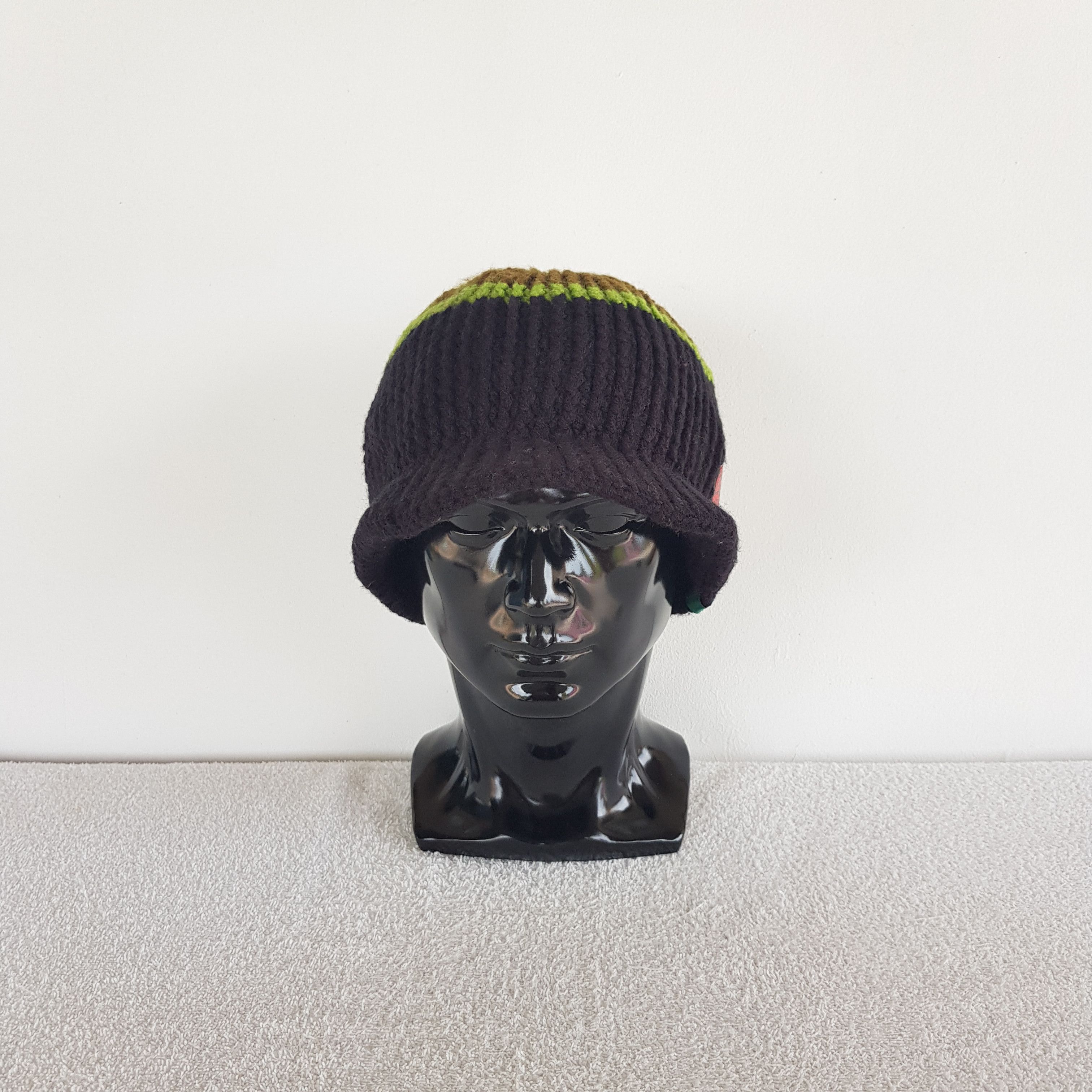 Japanese Brand Vintage Spacecraft Beanie Ribbed Knit Brim Snow Caps Hats. Size ONE SIZE - 2 Thumbnail