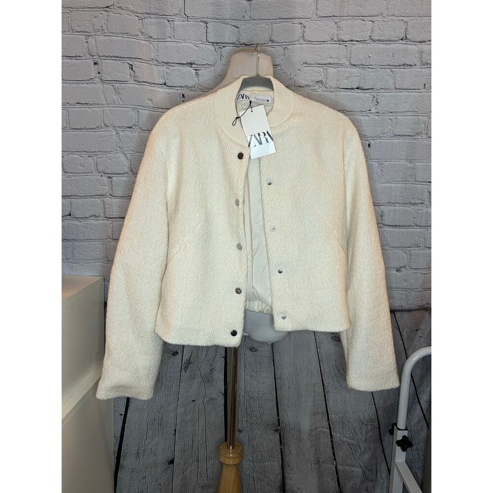Zara Nwt-Zara-SHORT BOMBER JACKET-XS Size XS / US 0-2 / IT 36-38 - 4 Thumbnail
