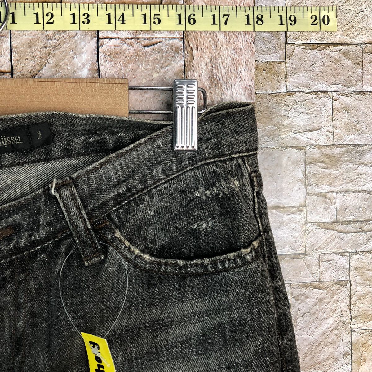 Schlussel Schlussel Black Distressed ripped Denim Pants #A1045 Size US 31 - 9 Thumbnail