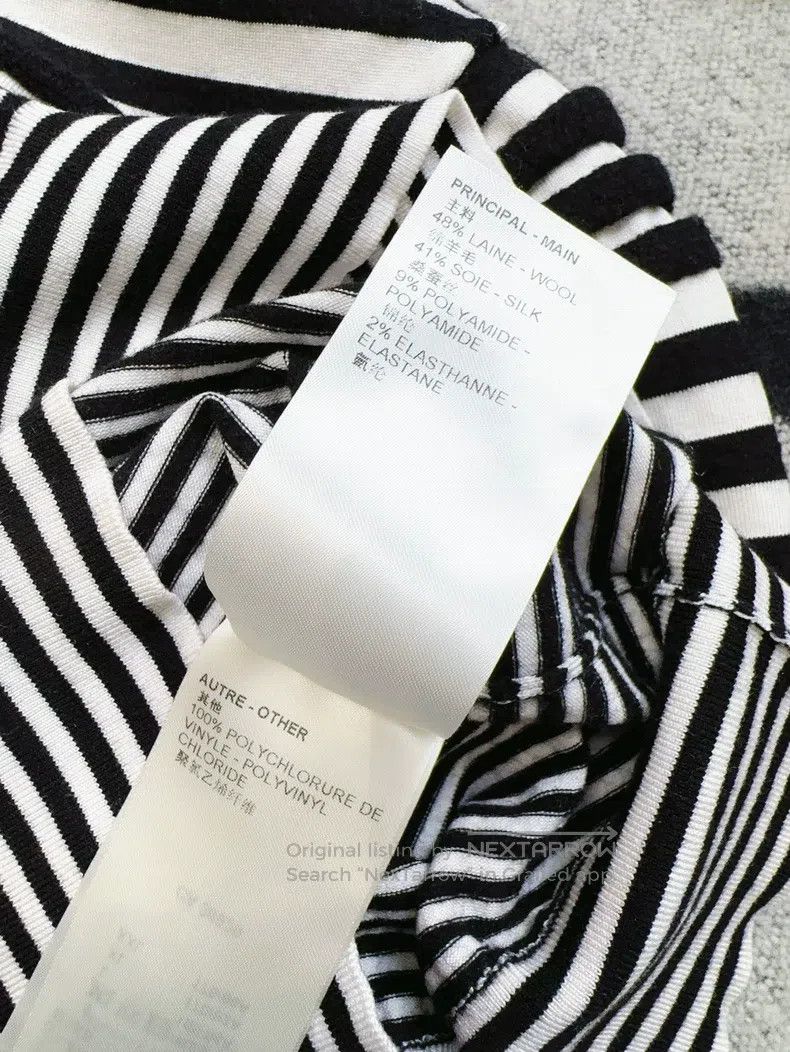 Louis Vuitton Louis Vuitton Black and white striped short sleeves Size L / US 10 / IT 46 - 5 Thumbnail
