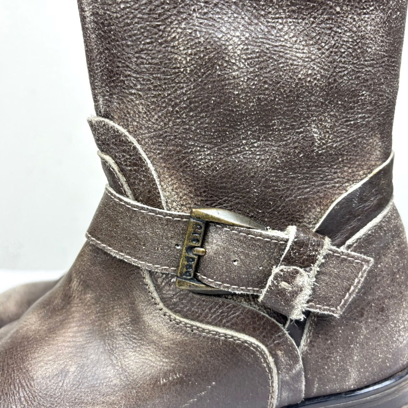 Bed Stu Bed Stu Token Motorcycle Hi Boots Women 8.5 Brown Leather Biker Preowned Women 8.5 Size US 9 / IT 39 - 6 Thumbnail