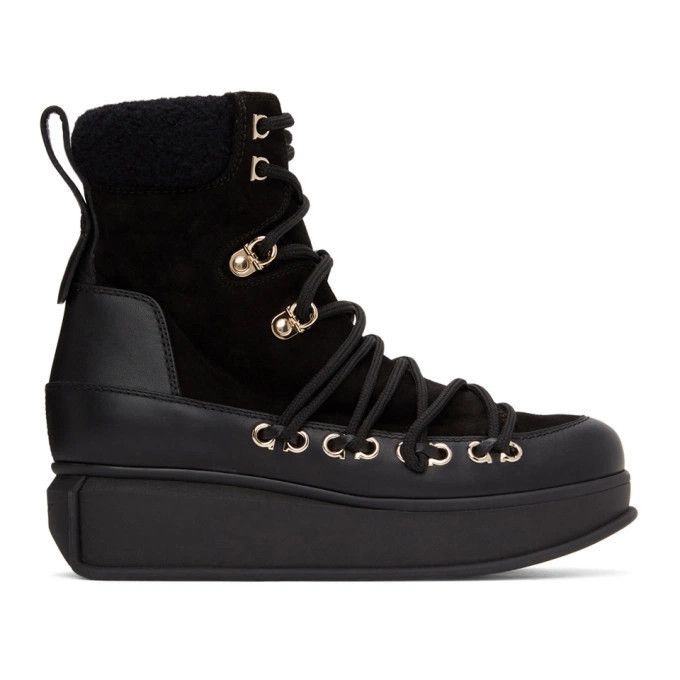 Salvatore Ferragamo o1y0326 Ankle Boots in Black Size US 7 / IT 37 - 1 Thumbnail