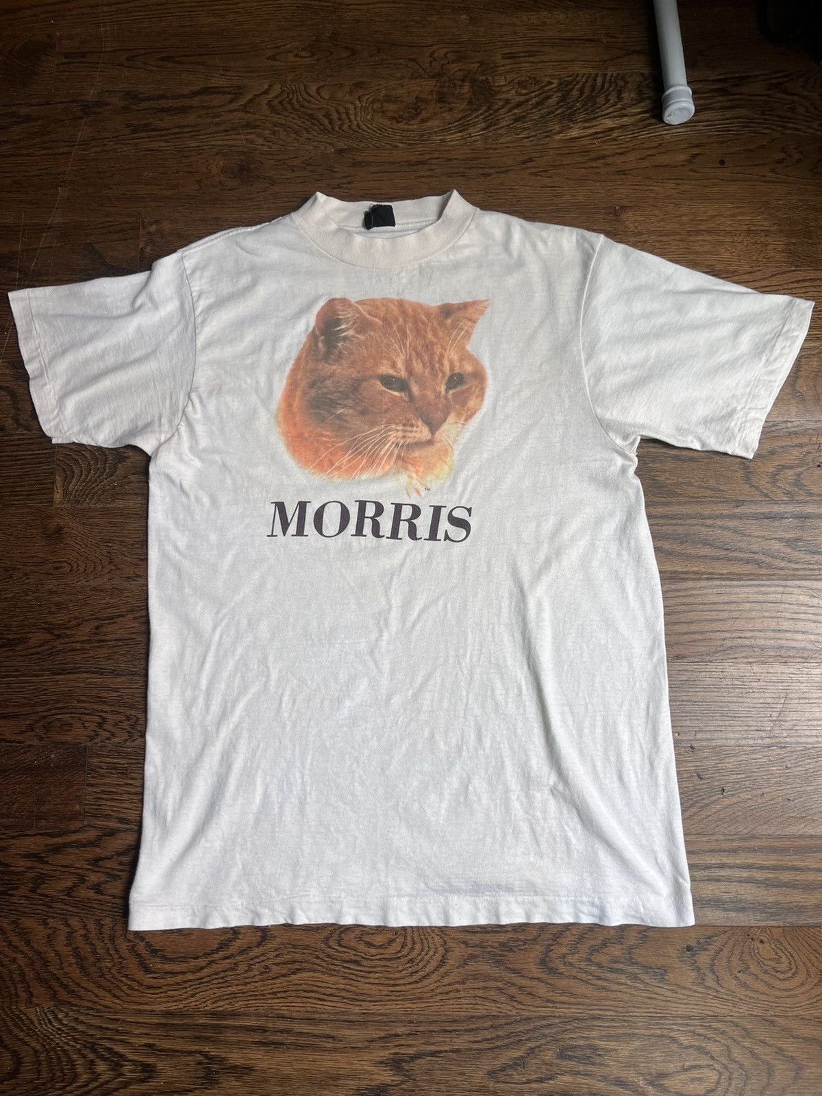 image of Animal Tee x Morris Vintage 70's 80's Morris The Cat Tshirt in Off White, Men's (Size XL)