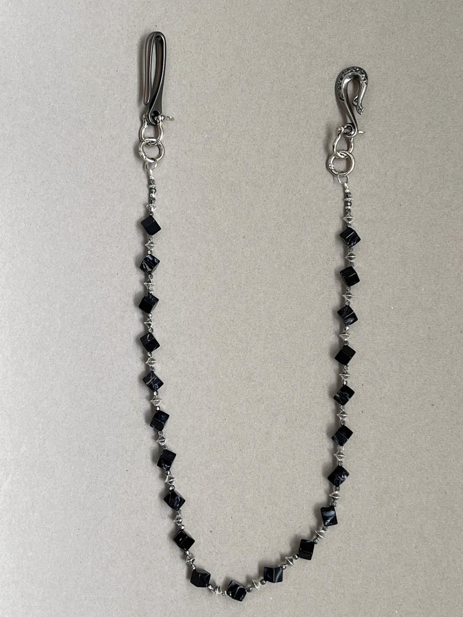 Gothic Black Stone Pants Chain