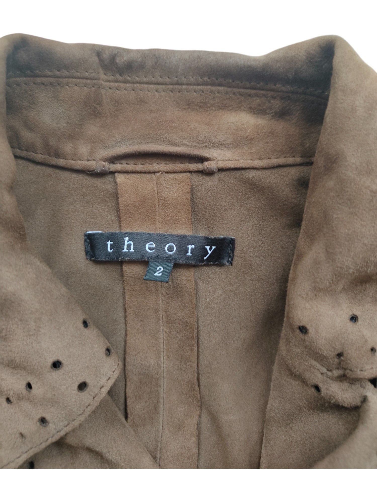 Theory Brown Lamb Suede Trenchcoat With Buttons And Belt Details Size M / US 6-8 / IT 42-44 - 7 Thumbnail