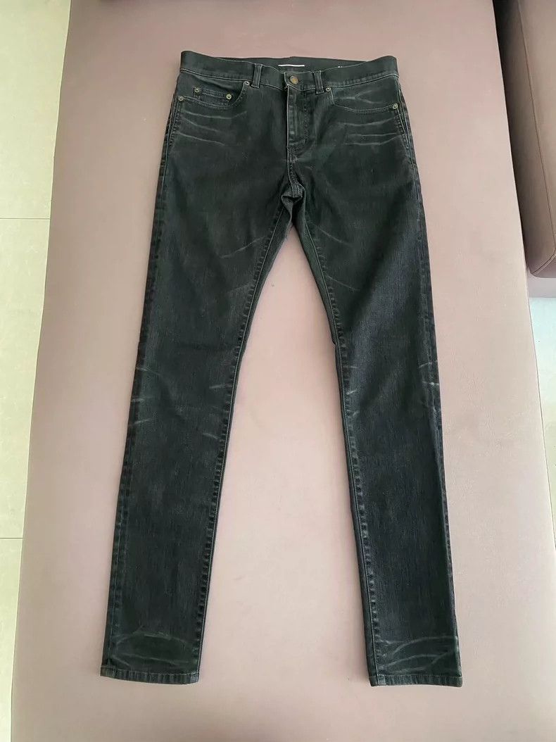 Saint Laurent Water Wave Claw Black Jeans