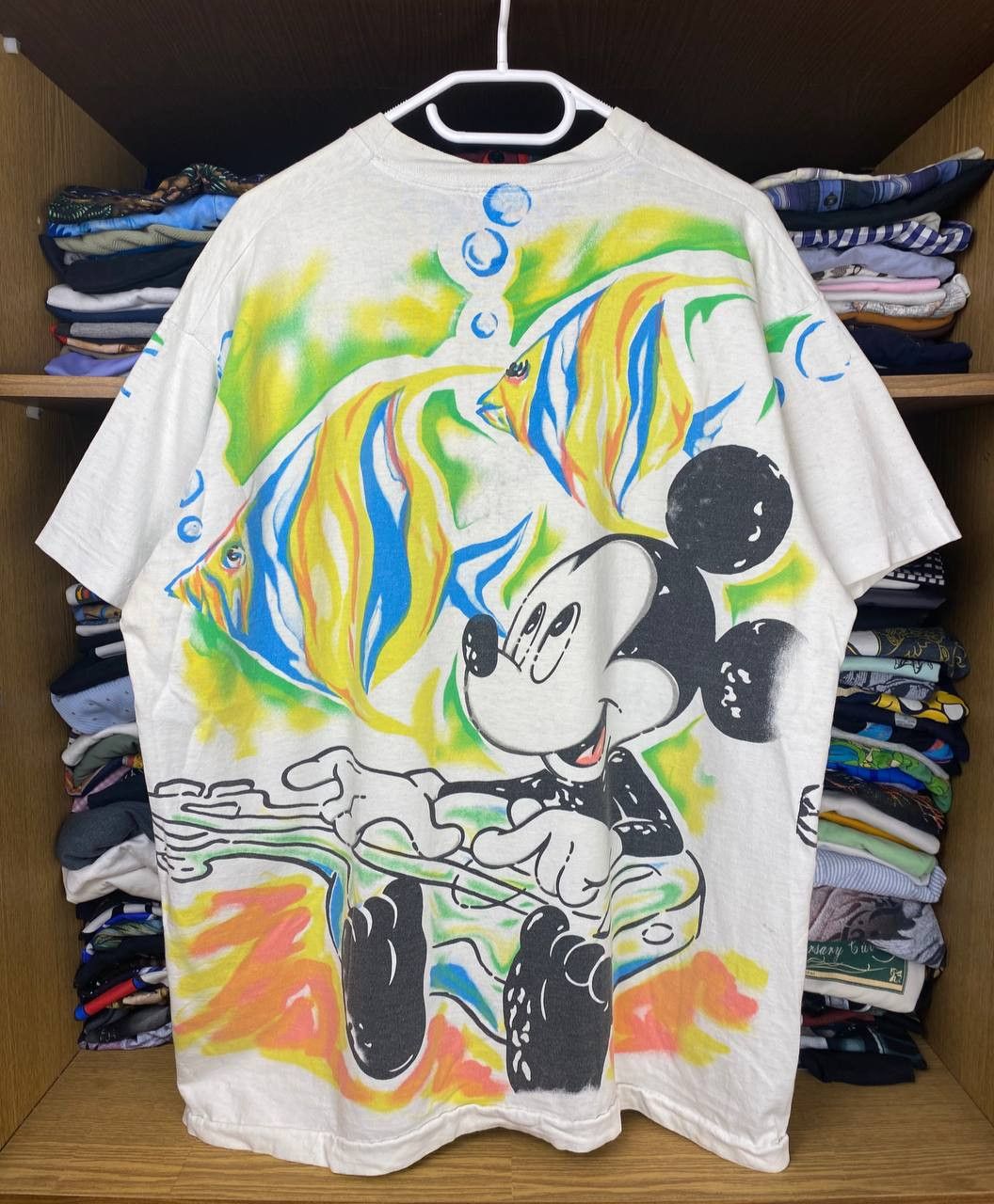 Disney Vintage Mickey Mouse 90s All Over Print Disney Graphic Tee Size US XL / EU 56 / 4 - 2 Thumbnail