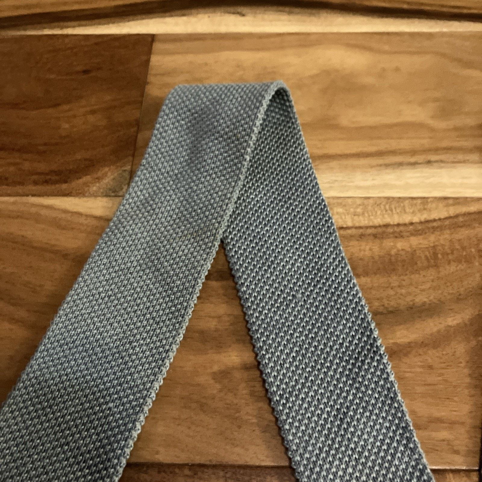 Other Vtg Knit Tie Square End Gray Chariot Emblem 1980s Academia Size ONE SIZE - 17 Thumbnail