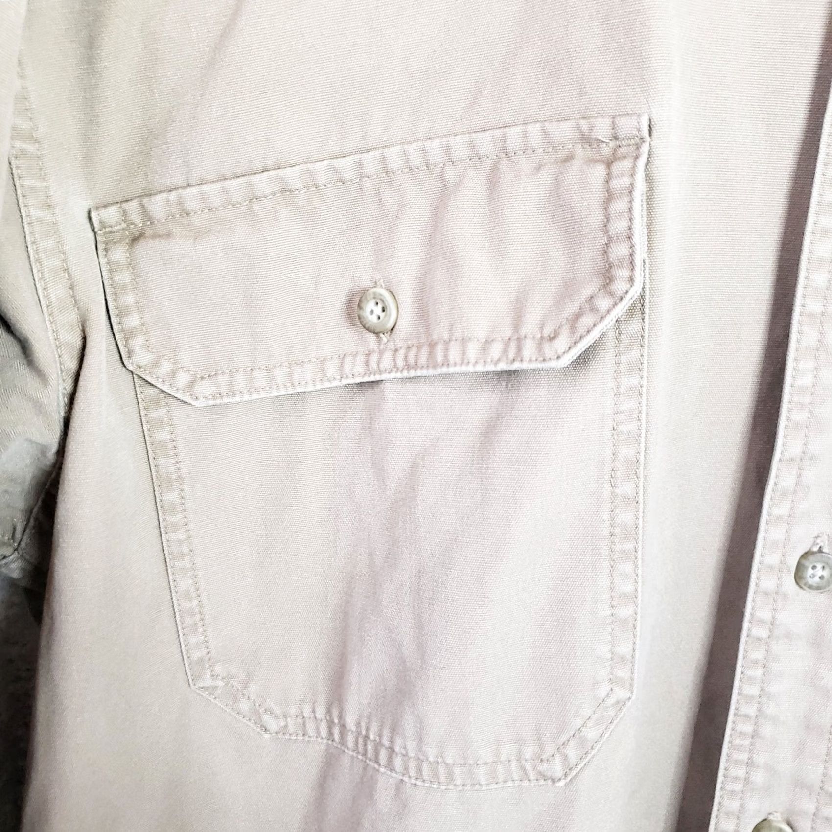 Vintage Cabela’s Men L Long Sleeve Button-Up Brown Canvas Shirt Cotton Khaki Canvas Casual Pockets 50 in Regular Mens Bown Down-Button-Down Shirt Size US L / EU 52-54 / 3 - 5 Thumbnail